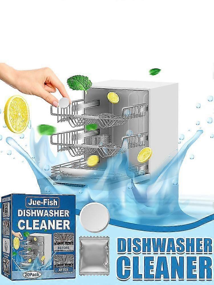 20 Pack Dishwasher Cleaner And Deodorizer Tablets Deep Cleaning Descaler Pods