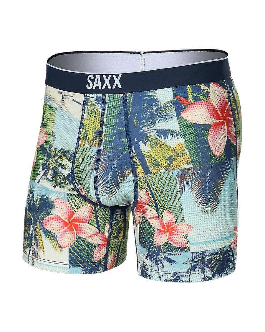Saxx Underwear Breathable Mesh Boxer Brief 5" -  Halftone Tropics-multi