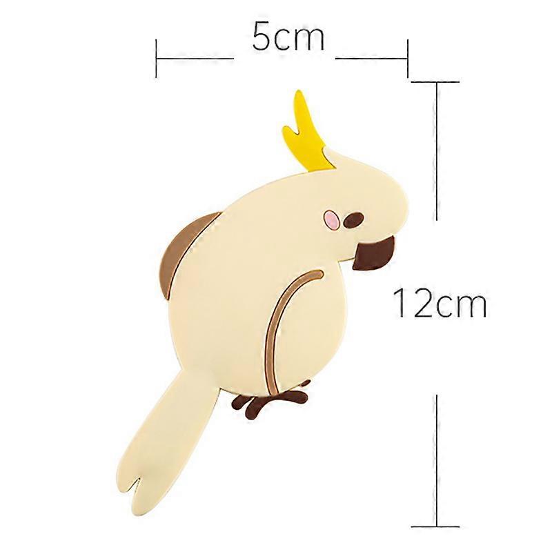 Cartoon Parrot Shape Wall Hooks Self-Adhesive Key Clothes Hanger Bird Tail Bendable Sticky Hanging Rack Organizer For Home Decor