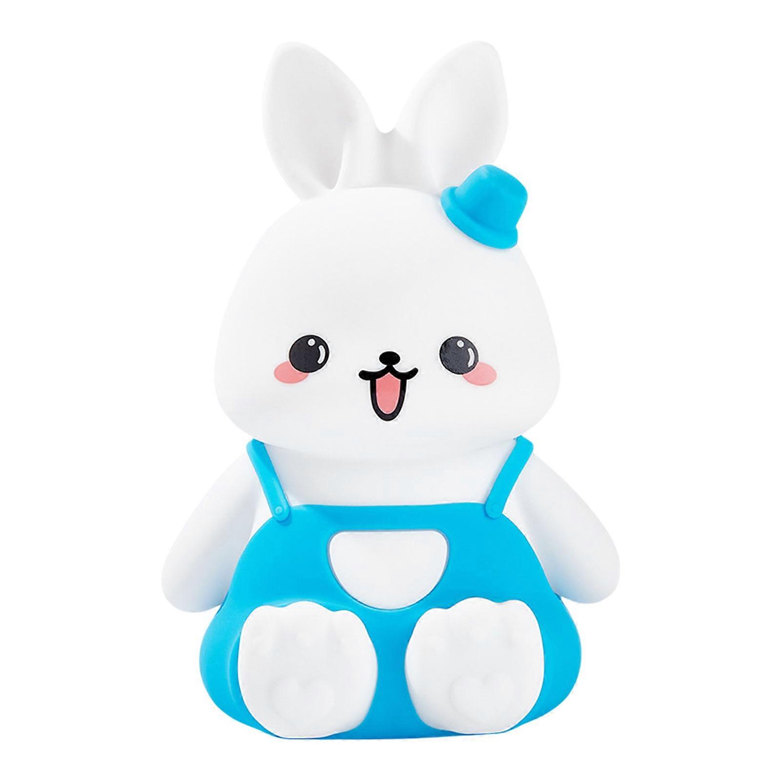 Adorable Rabbit Night Lamp Silicone Texture for Children Featuring Food Grade Silicone and Touch Control Functionality
