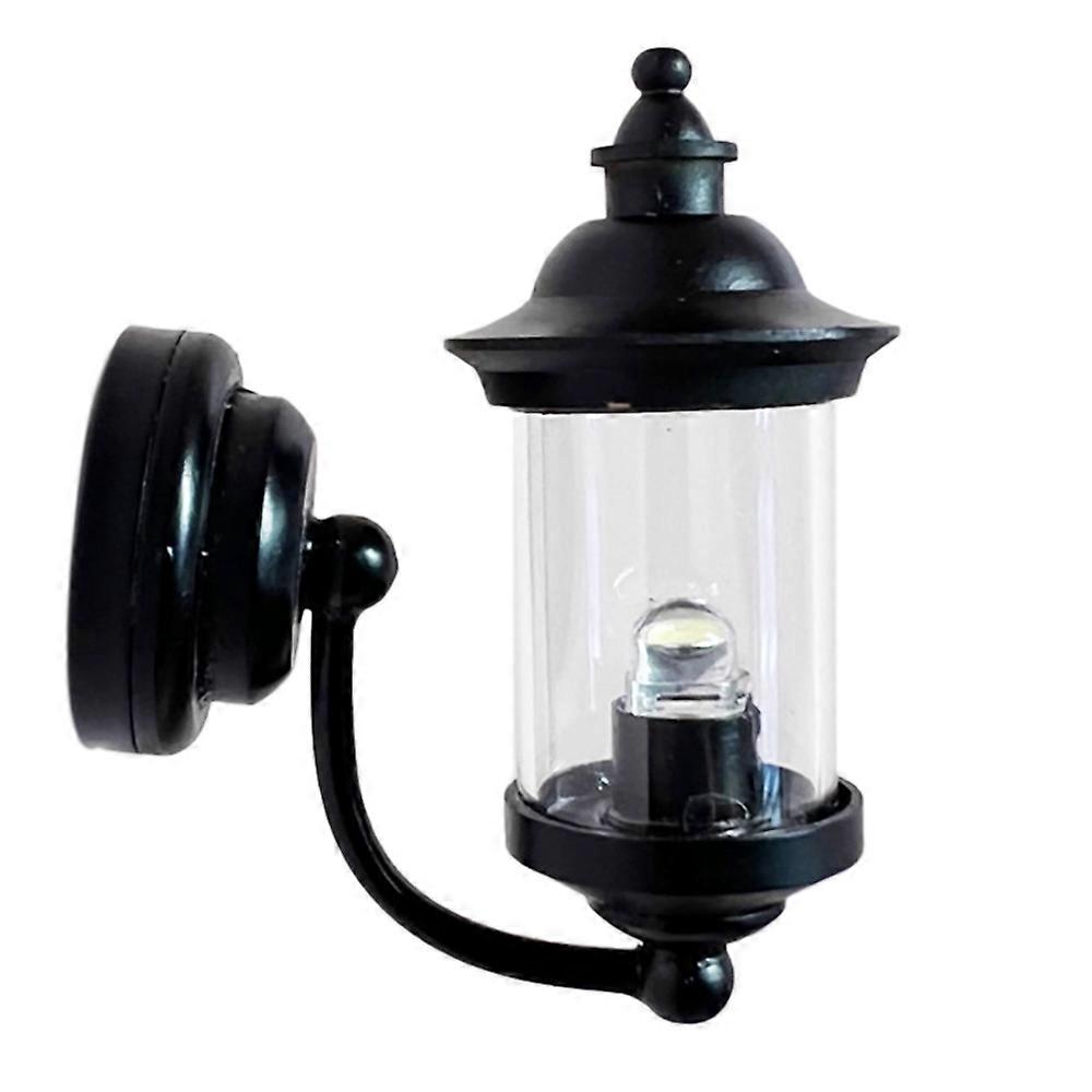 Miniature LED Wall Sconce Lamp, Outdoor Lantern Black Wall Light