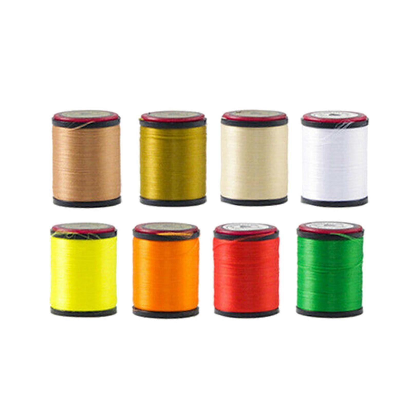 8 Colors Set 120 Deniers Elastic Fly Tying Thread Perfect for Dry Wet Flies