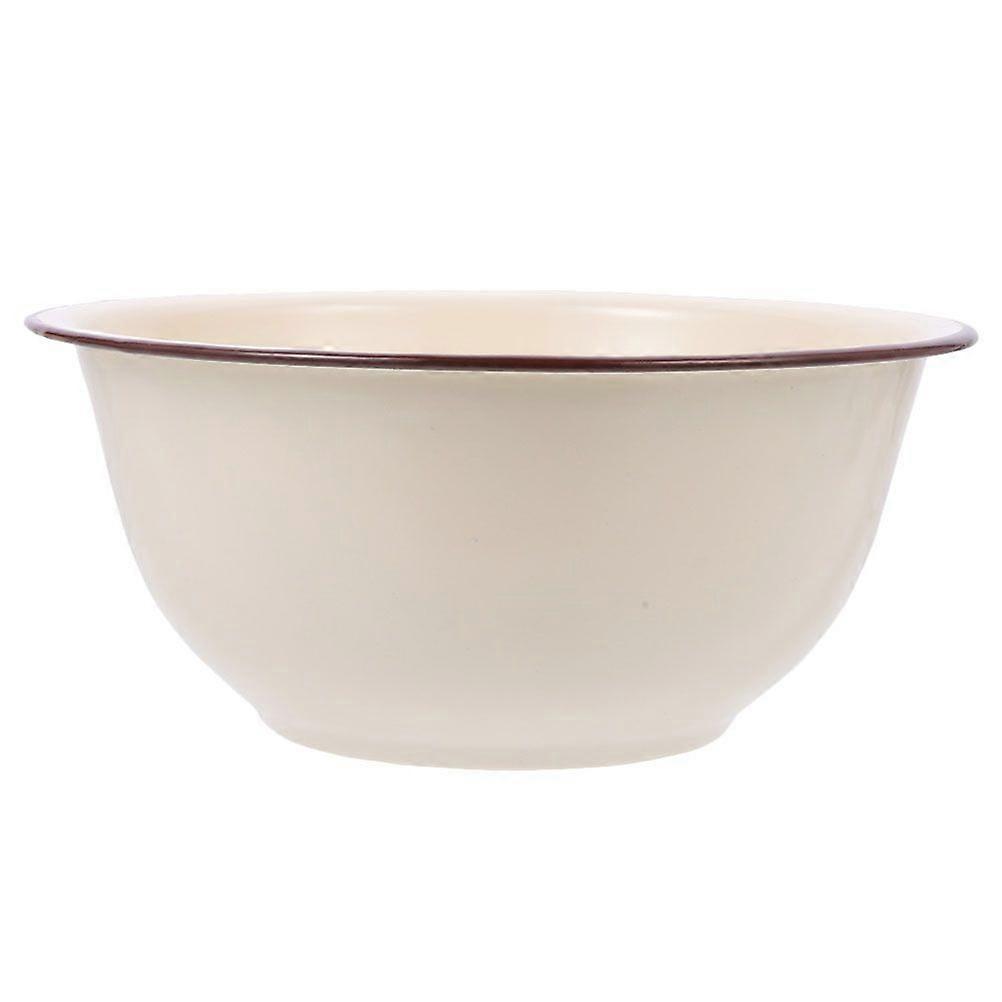 Enamel Bowl Retro Enamel Noodle Bowl Deepen Basin Enamel Bowl Deepen Enamel Food Bowl