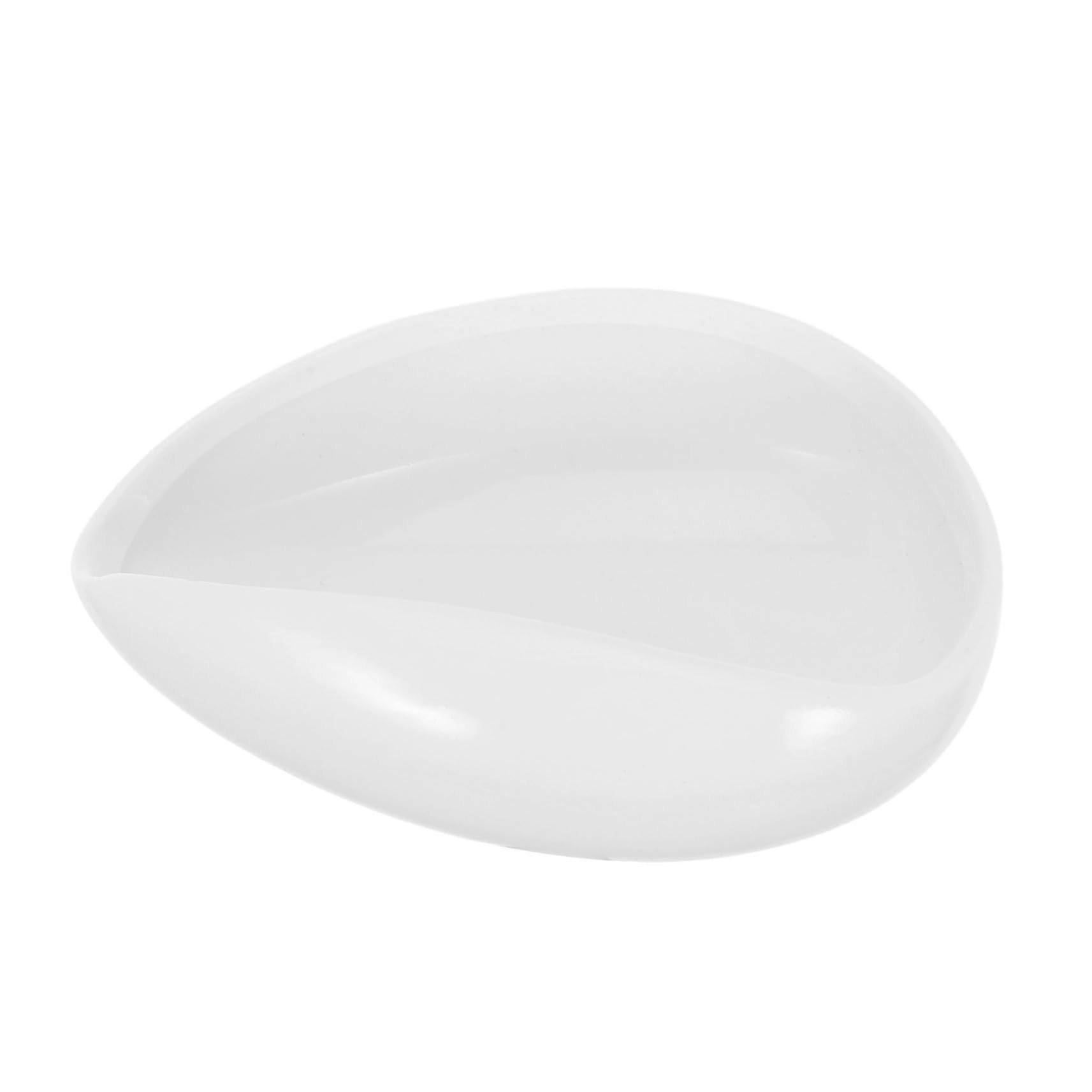 white ceramic coffee measure plate spoon holder for coffee bar