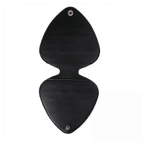 2xBärbar Gitarr Plektrumhållare Gitarr Plektrumfodral för Barn Vänner Gitarrspelare Svart