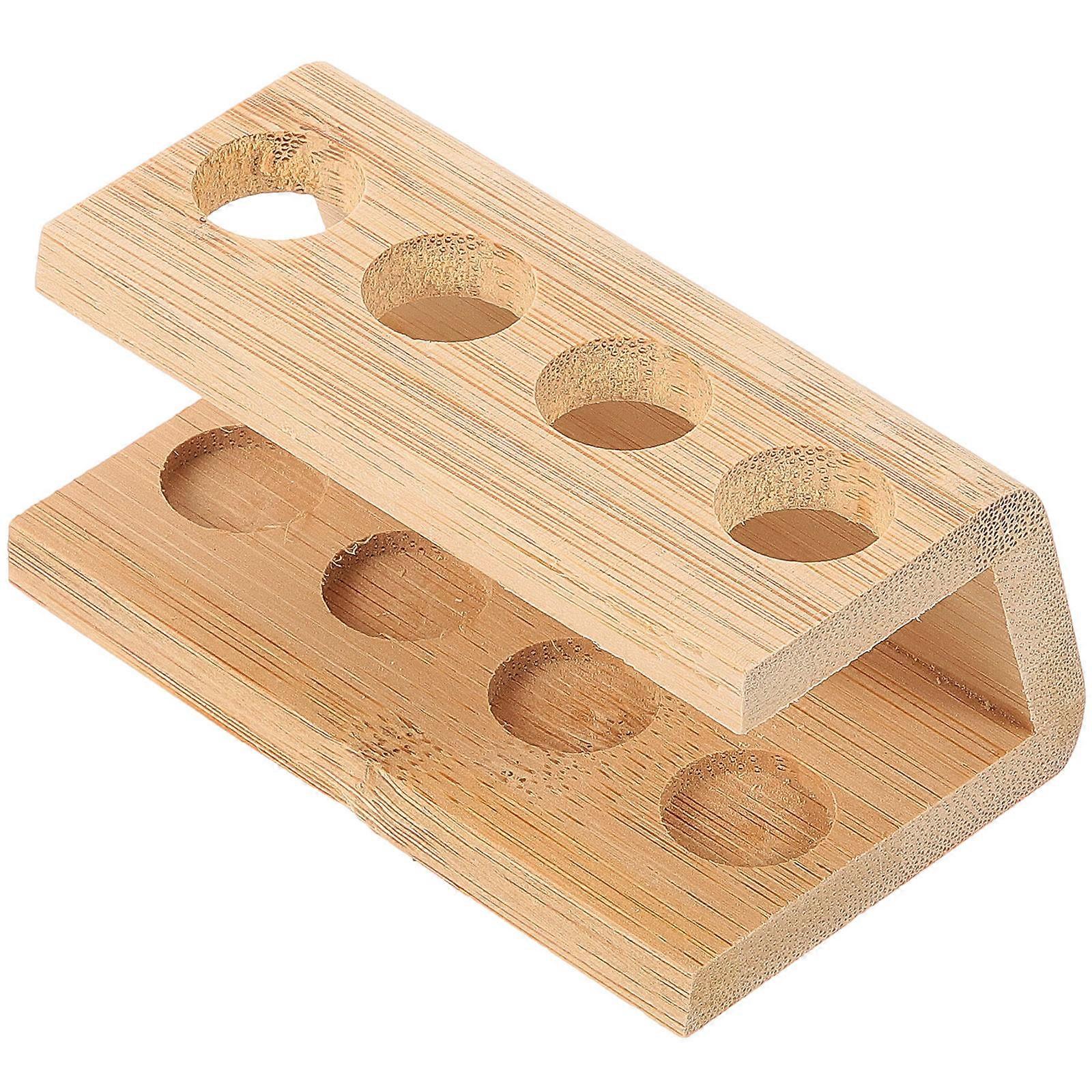 Bathroom Toothbrush Stand, Bamboo Organizer with Reasonable Structure