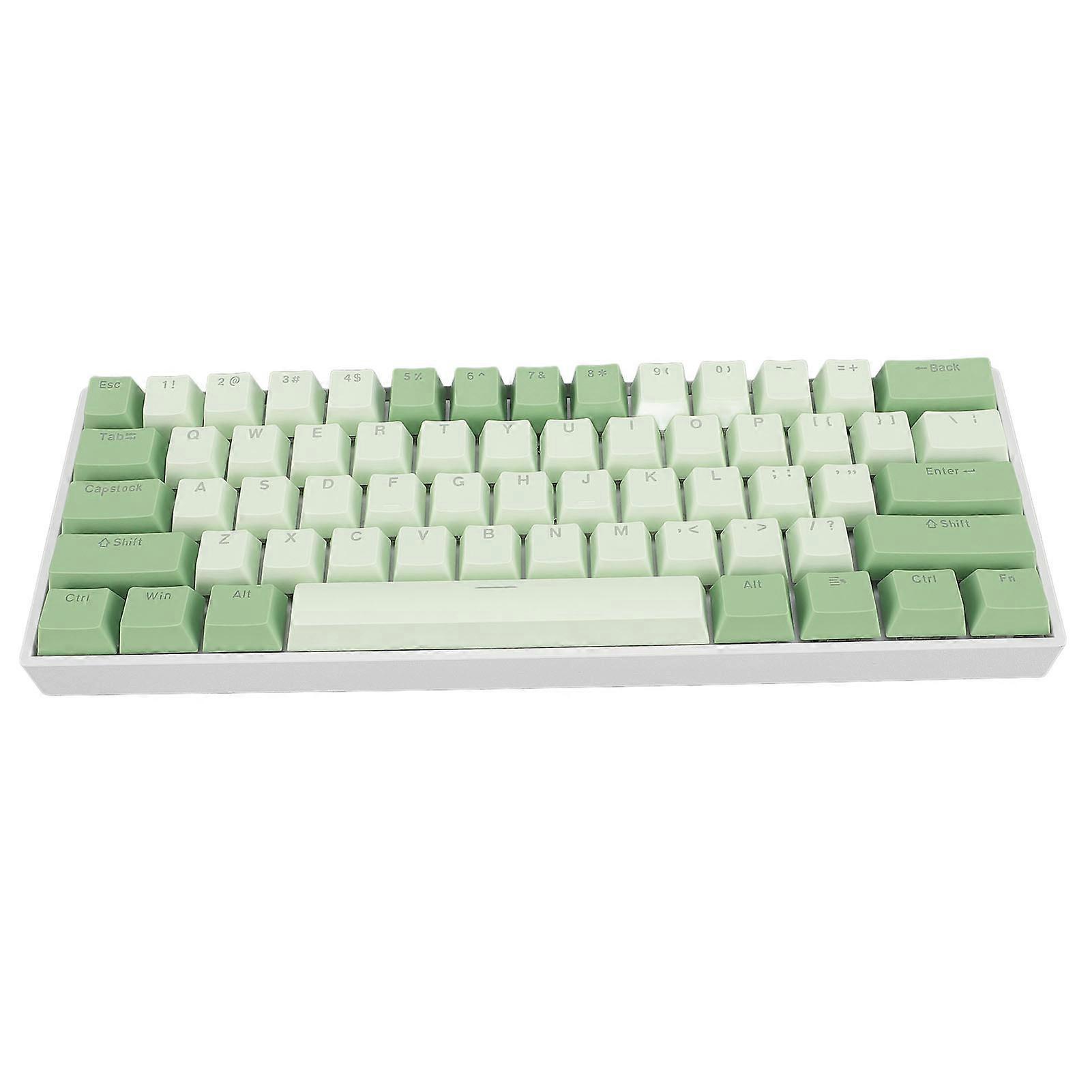 61 Key Mechanical Keyboard Blue Switch USB C Wired RGB Backlit Compact Gaming Office Use