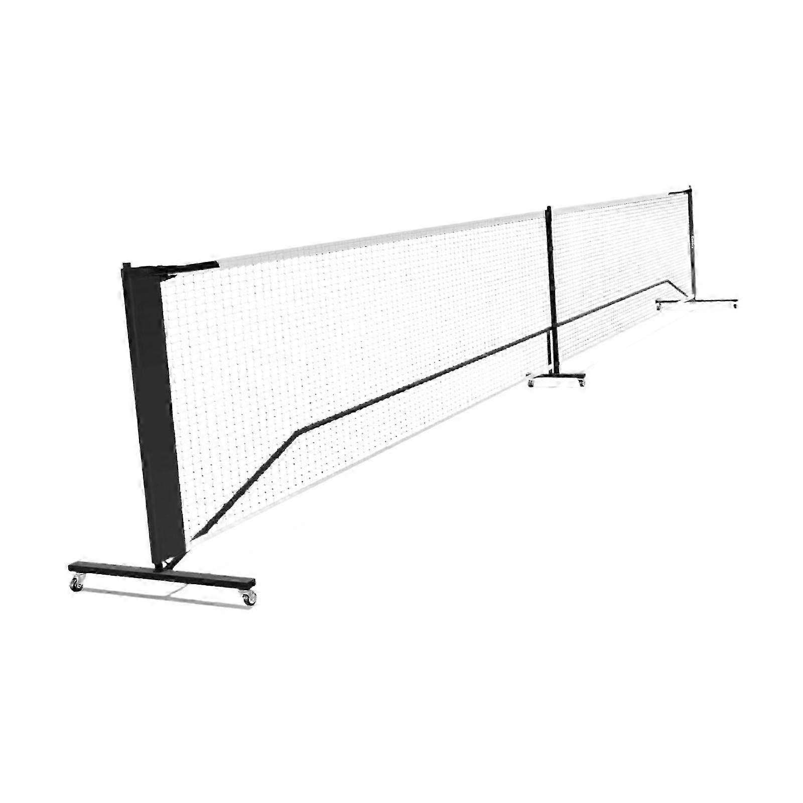 Filet de pickleball portable avec roues pour la pratique en plein air, adapté aux activités de tennis et de pickleball
