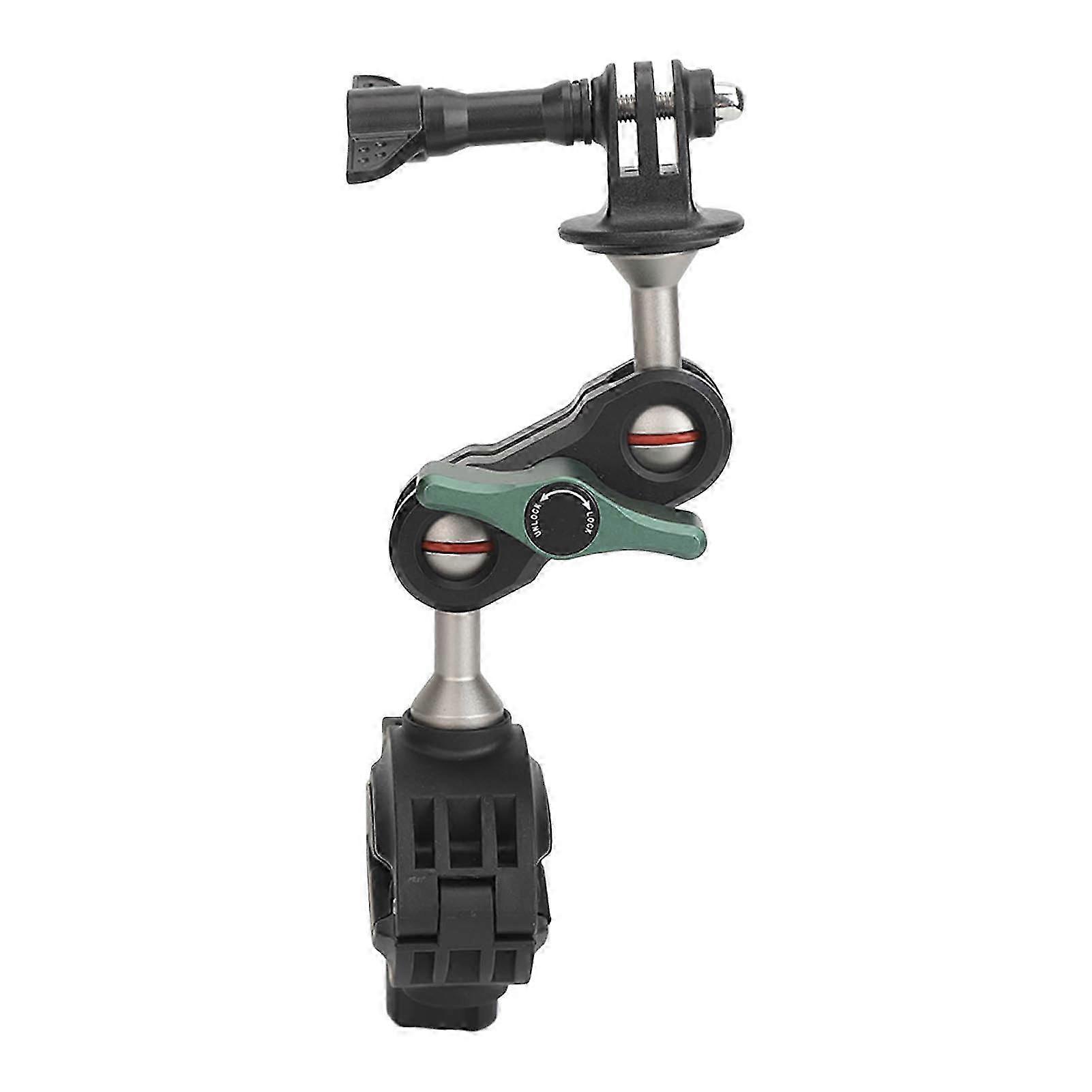 2025 Action Camera Handlebar Mount Bracket 360 Degree Rotation Aluminium Alloy