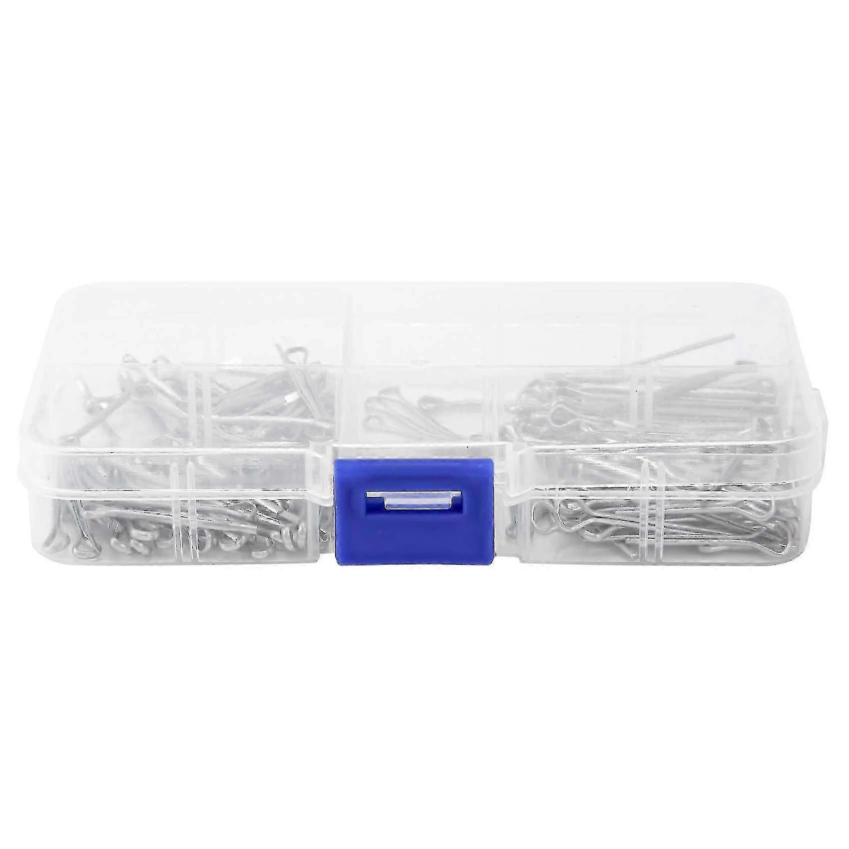 175-Piece Assorted Split Pins Cotter Fixings Set in Zinc Plated Steel with Durable Hard Case for Secure Storage