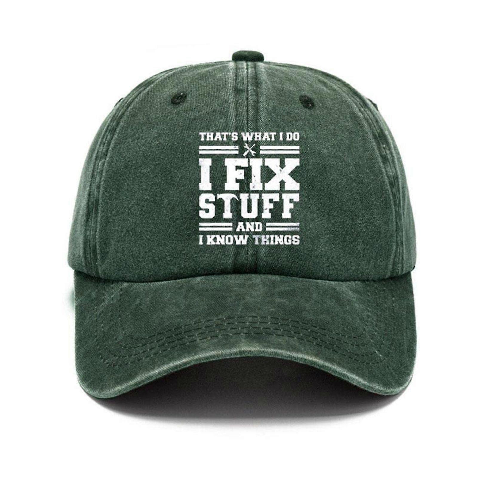 That's Whats I Do I Fix Stuff and I Know Things Baseball Caps for Men Adjustable Strapback Hats