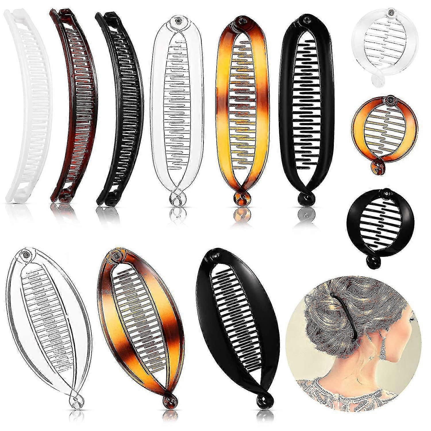 Banane Pinces À Cheveux Clincher Peignes Clip Pince À Cheveux Queue De Poisson 4styles 12pcszz