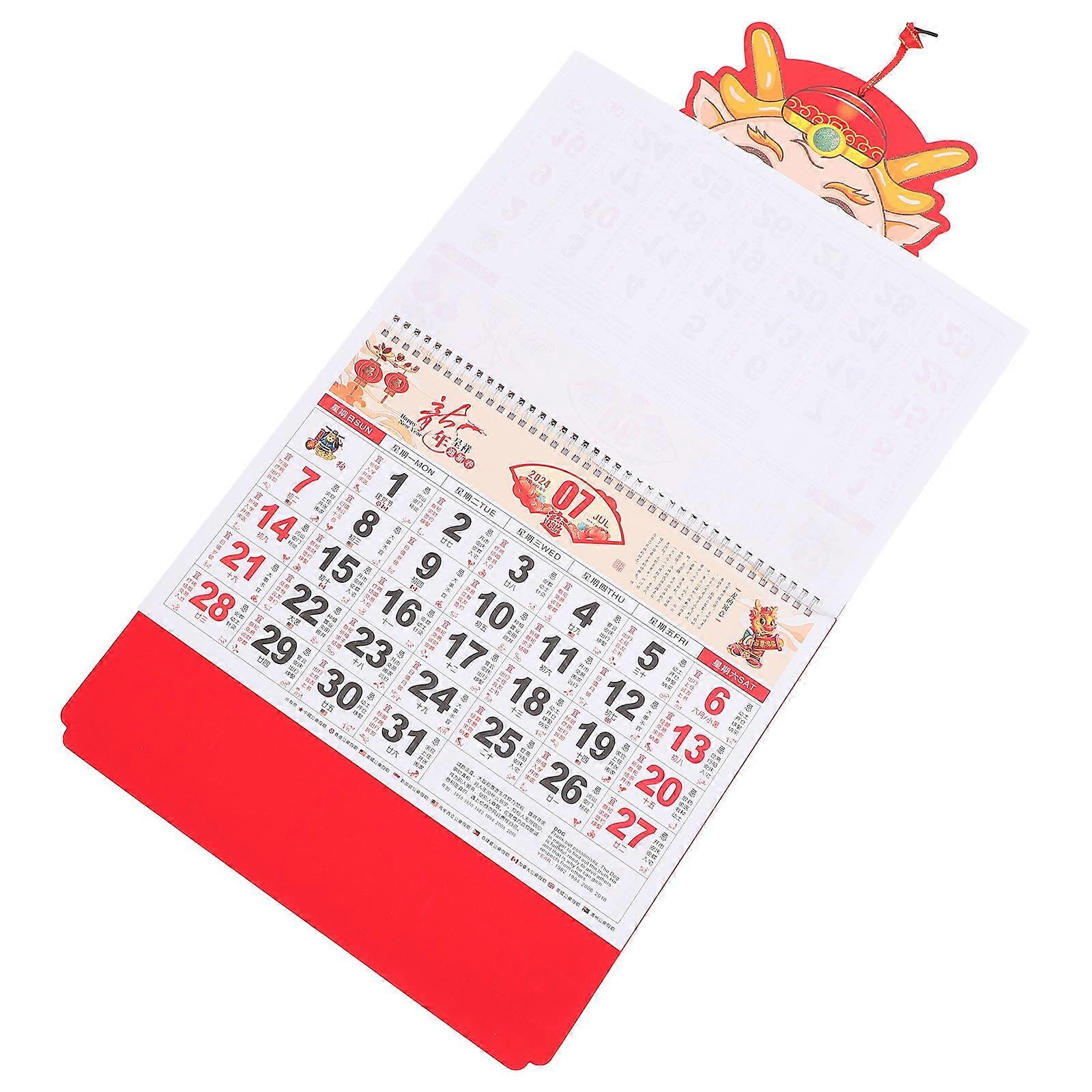 Here's a refined product description for a **Chinese Style Wall Hanging Calendar** that incorporates traditional elements and is suitable for various