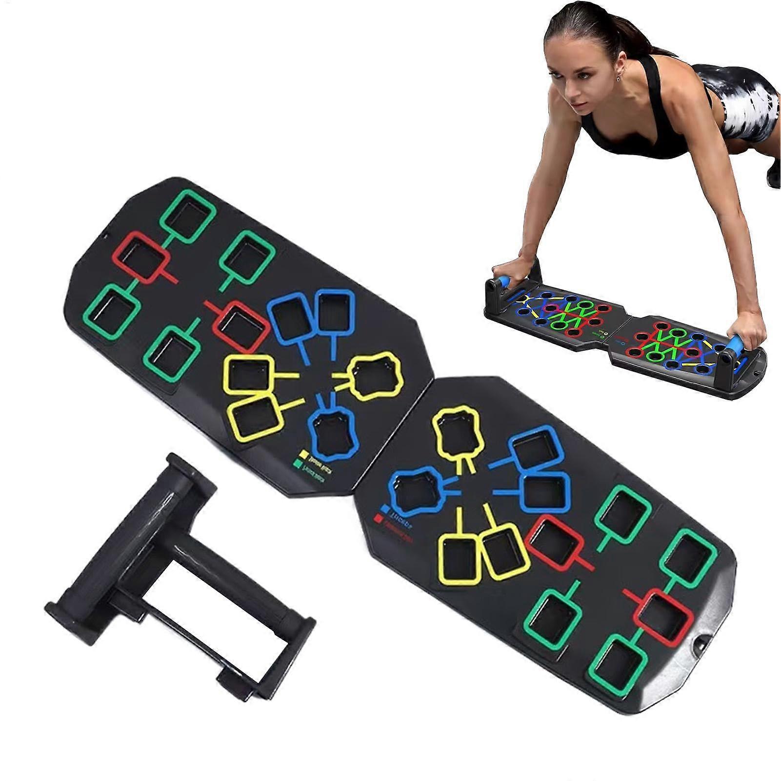 Strength Training Pushup Stand, Foldable NonSlip Exercise Equipment Chest Muscle Exercise Board