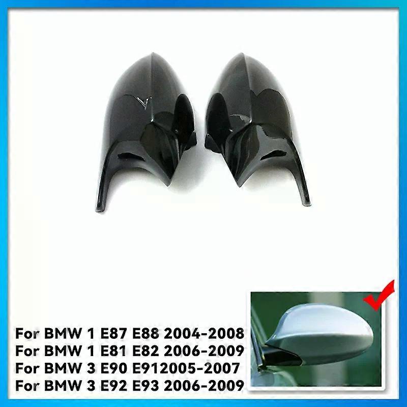 con Rearview Mirror Covers for Bmw 1 3 Series E90 E91 E92 E93 E80 E81 E87 E88 Rear-View Carbon Fiber Gloss Black