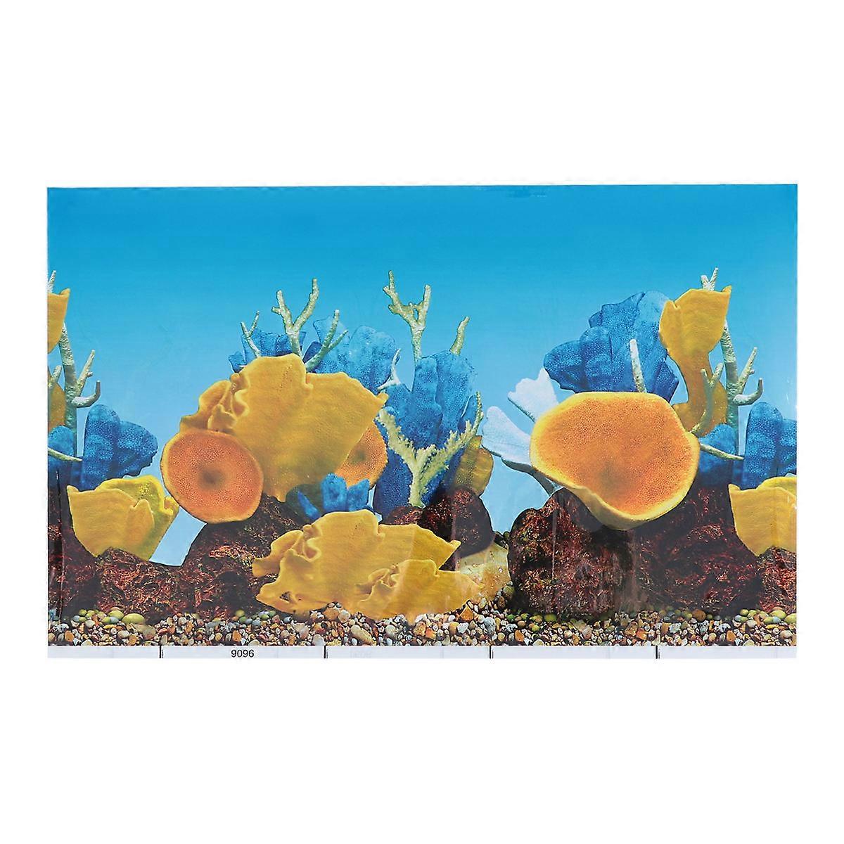 Aquarium Décor Background Fish Tank Background Sticker Home Aquarium Rectangular Durable 1Set