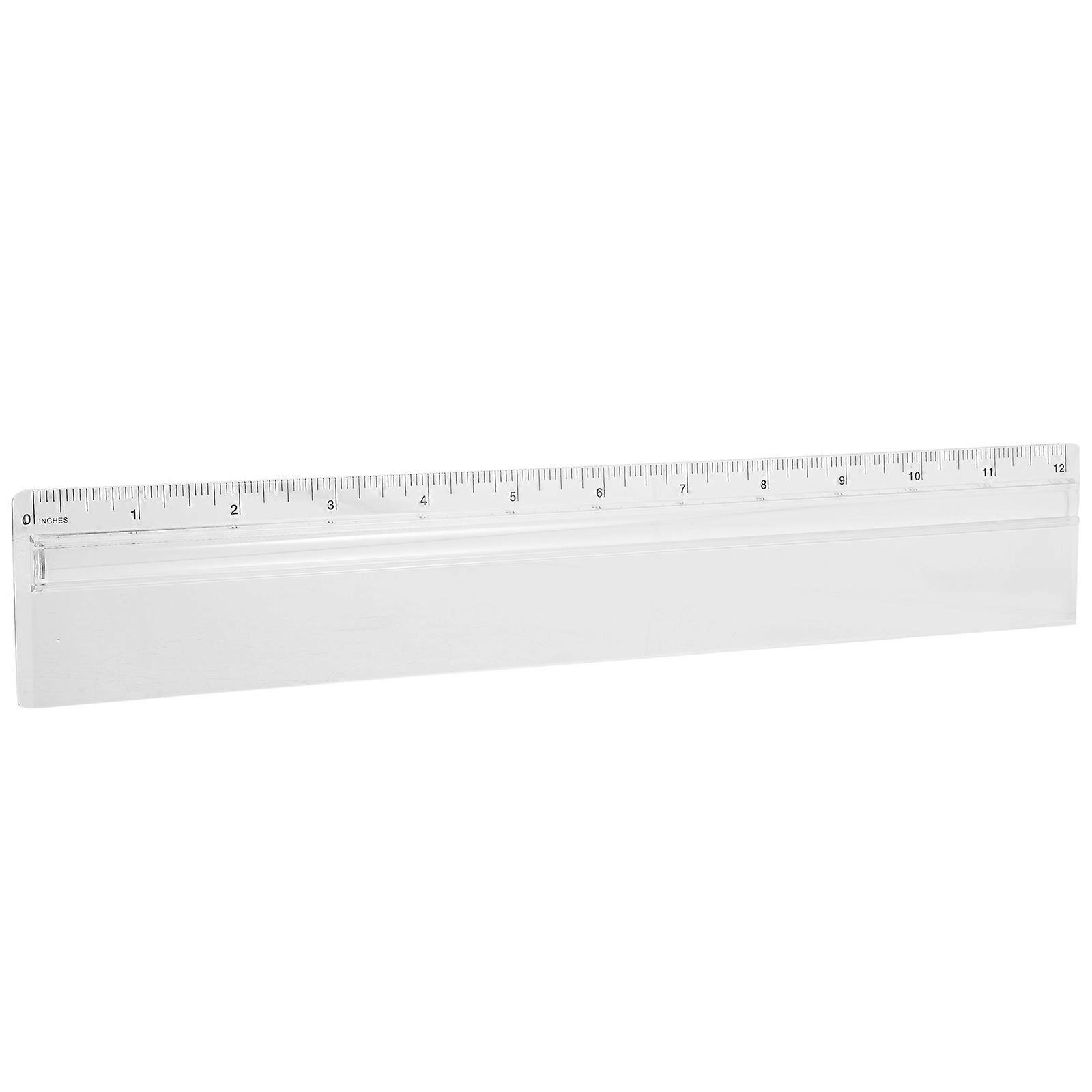 Here's a polished product description for your **Clear Magnifying Ruler**:

 

**Clear Magnifying Ruler – Transparent Plastic Drafting Tool for