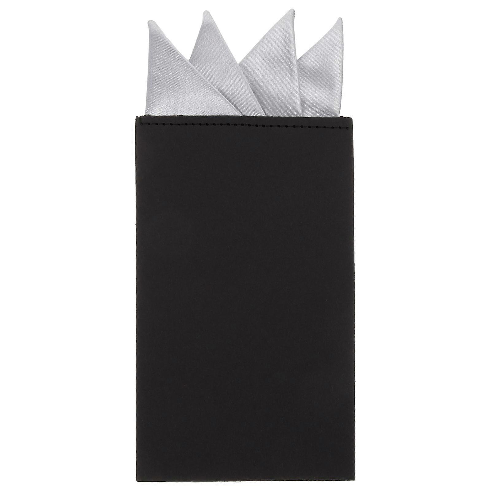 Pocket Squares For Men Handkerchief Suit Pocket Square Silver 17.50X8.00CM MultiFunctional Use 1Set