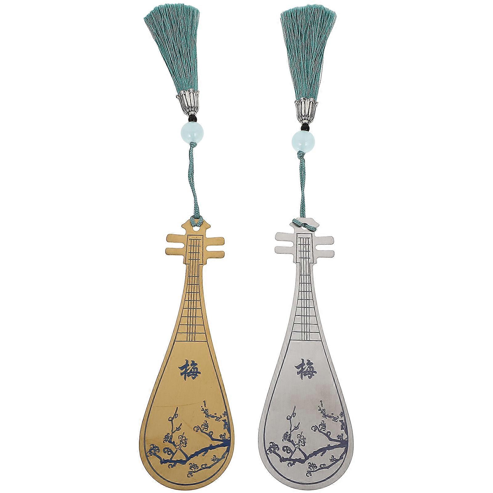 Unique Bookmarks Aesthetic Page Markers For Readers Assorted Color 12x3.9cm Hanging Ornament 2Pcs