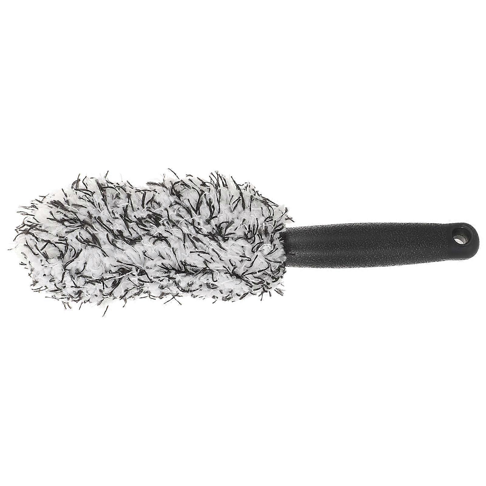 Ergonomic Long Handle Wheel Rim Detailing Brush for Effortless Car Cleaning – Durable Plush Material for Hard to Reach Areas and Daily Use
