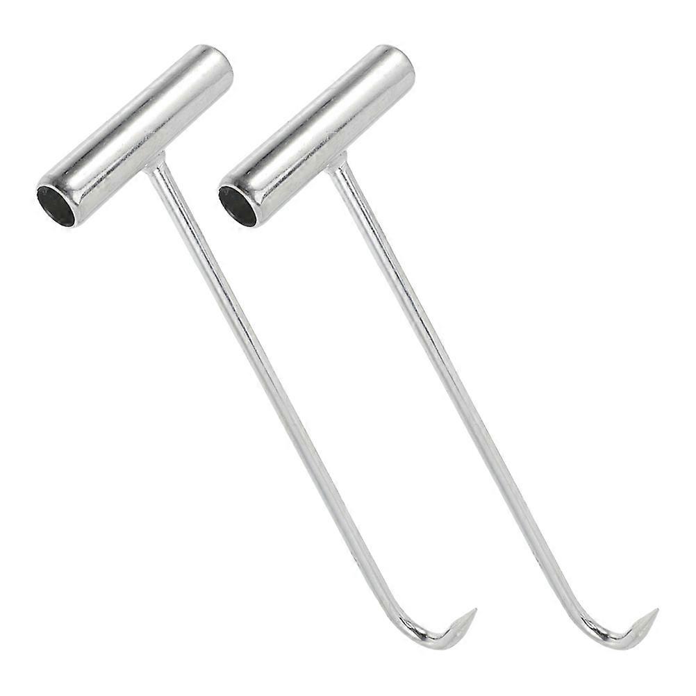Metal Manhole Cover Hook for Lifting Manhole Covers 2Pcs Rust Resistant Tool