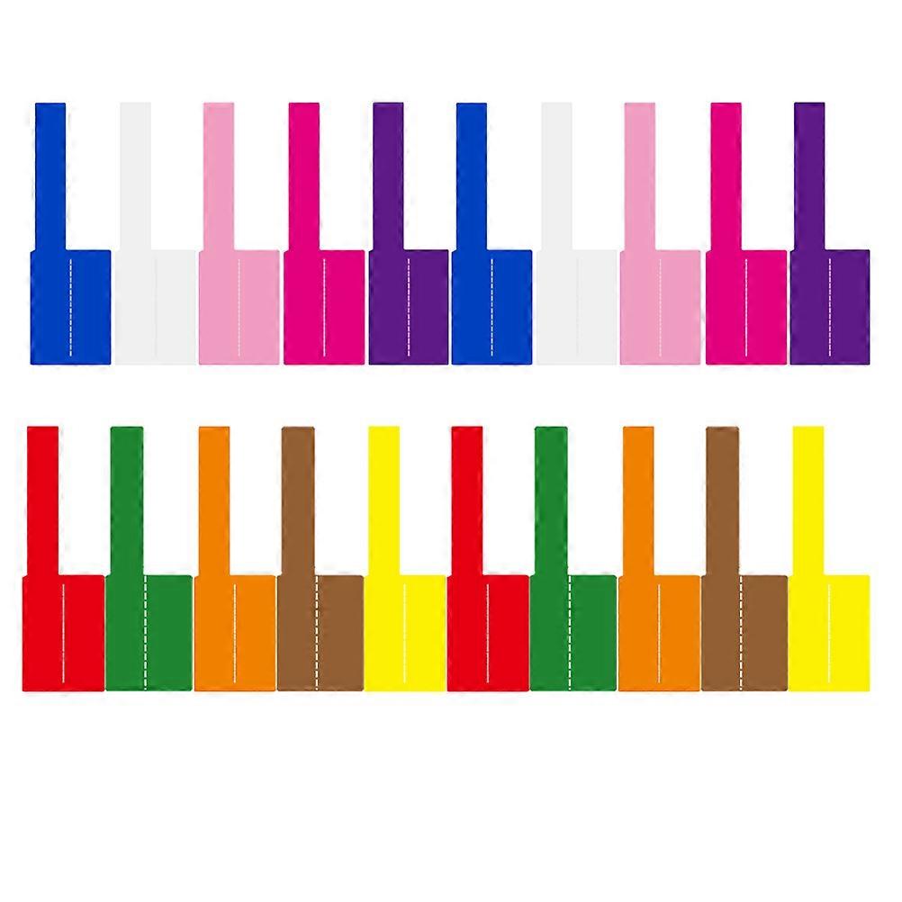 Self-Adhesive Cable Labels Colorful And Writable Cable Labels For Network Cable Home Use 8.40X2.60X0.10CM Durable 20 Sheets