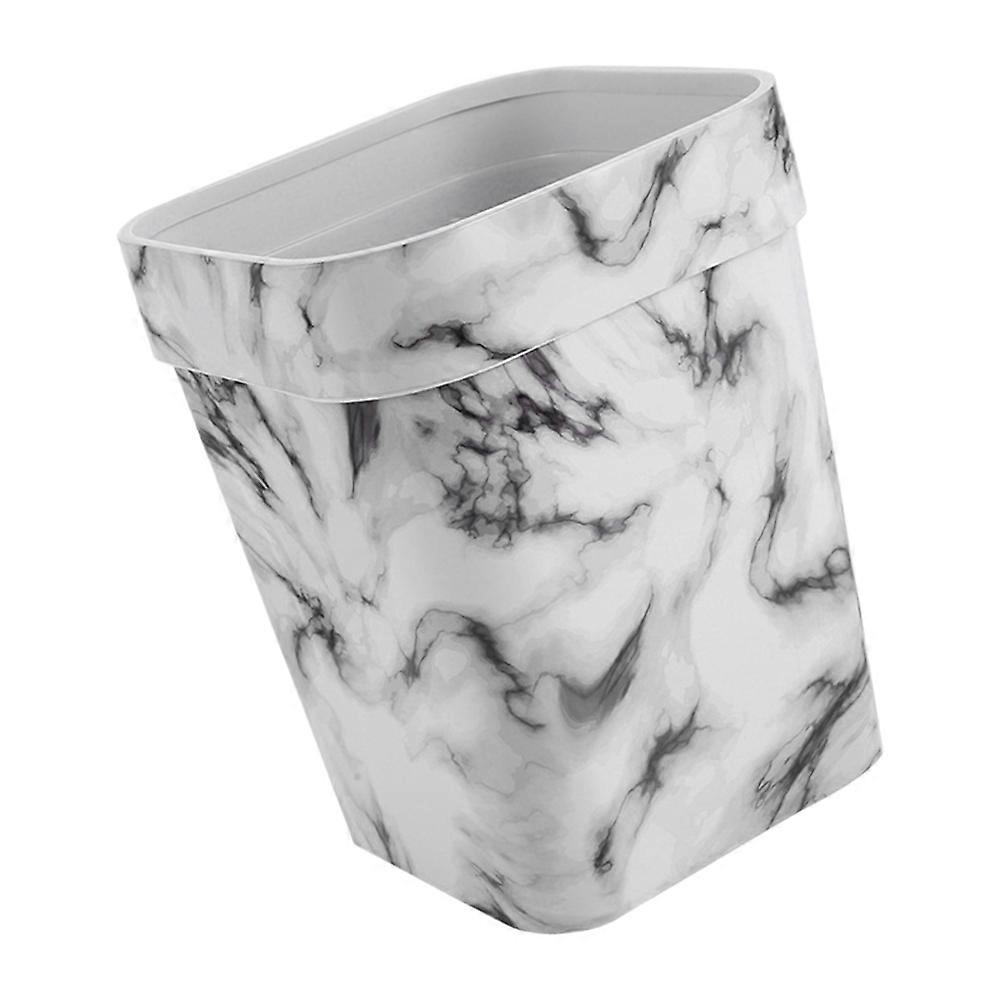 Vintage Trash Can Multifunction Wastebasket for Home White PP