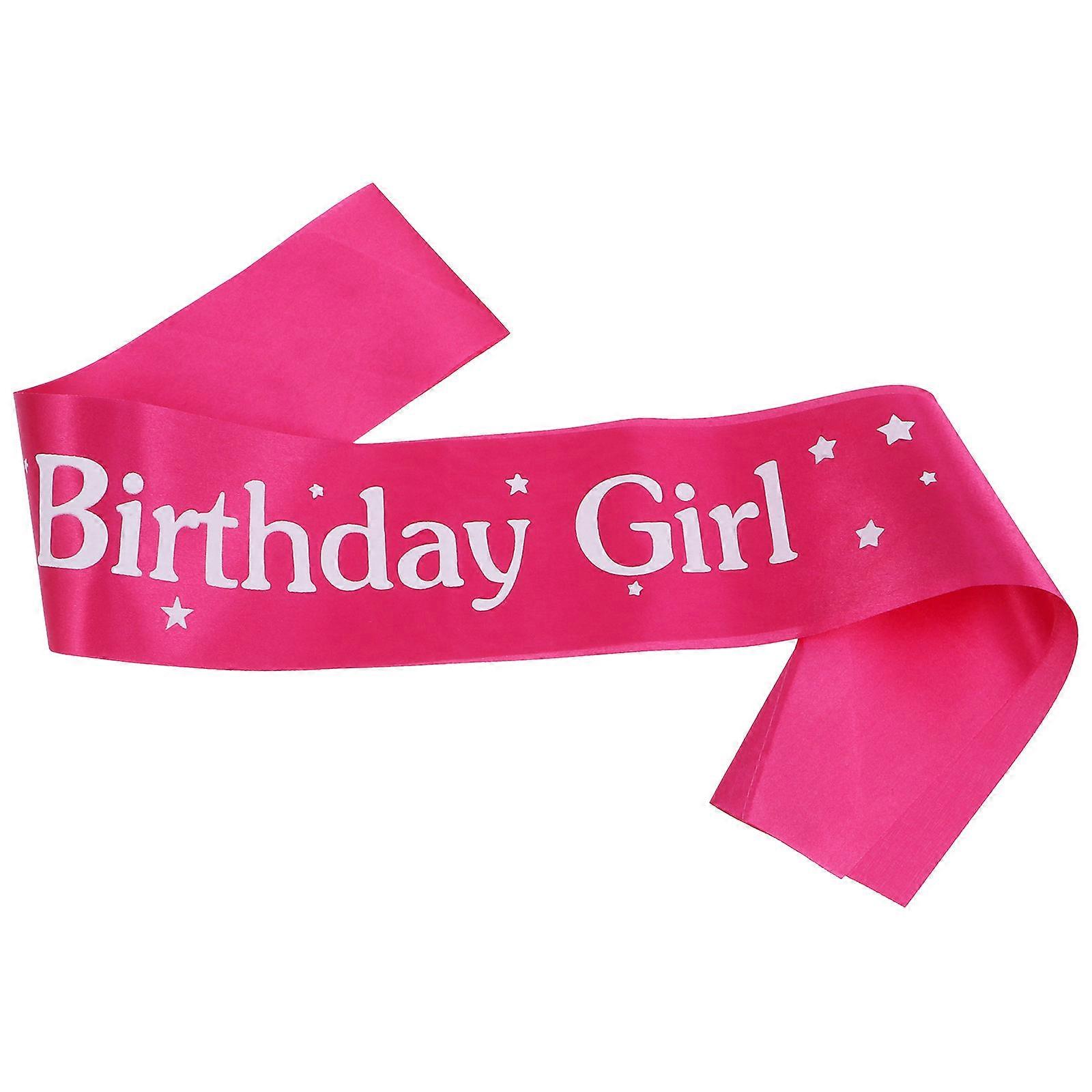 Rosy Cloth Birthday Sash for Party Decor Made of Never Fades 1pc