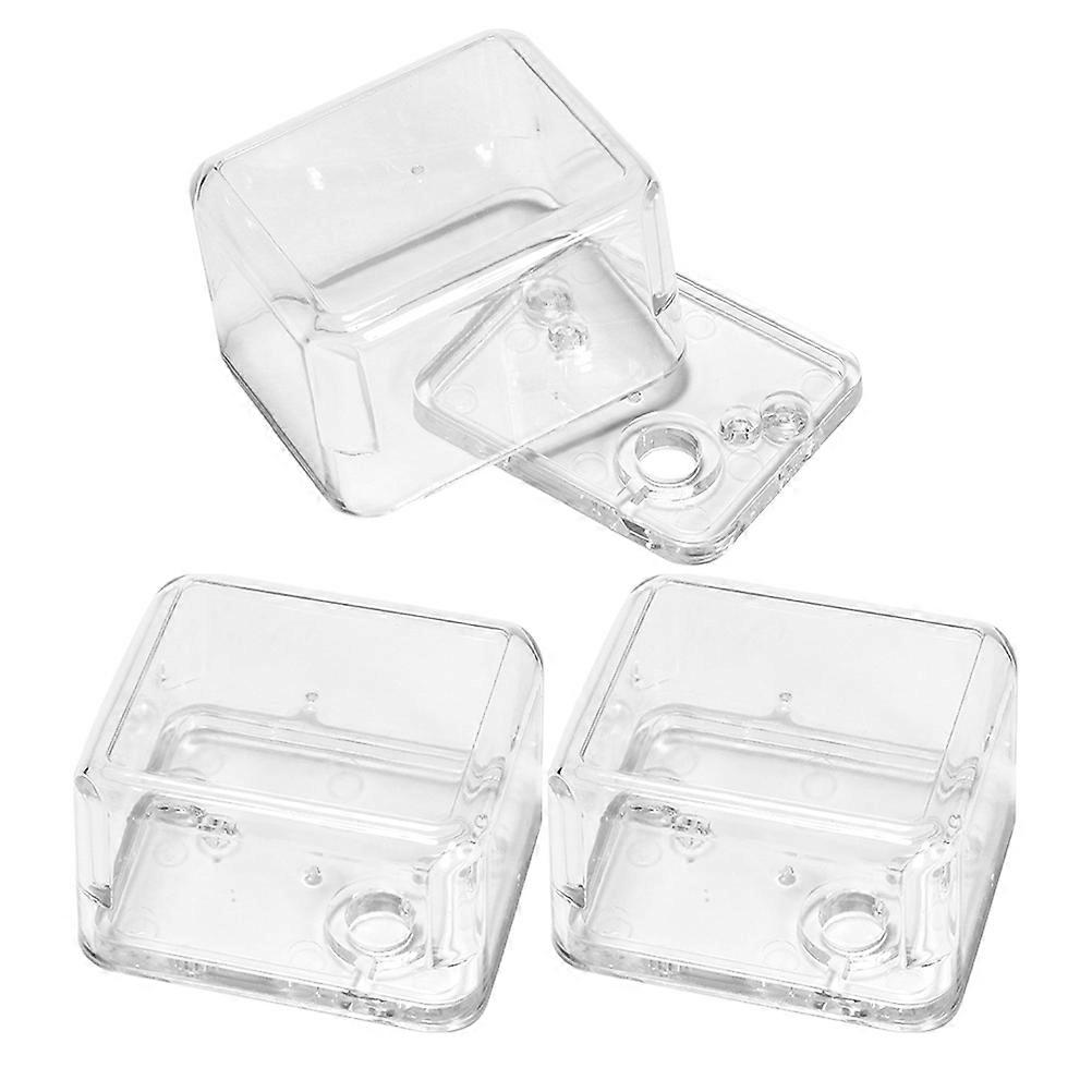 Transparent Music Box Diy Assembly Kit Square Shape For Crafting Home Decor 3Pcs