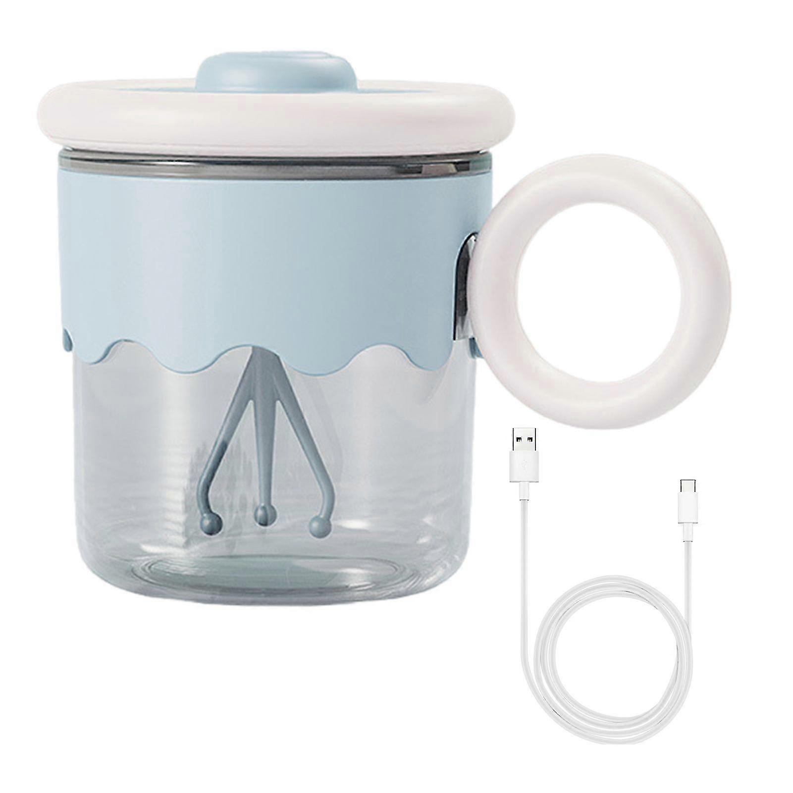 Self Stirring Coffee Mug Electric Mixer Cup 400ml Usb Rechargeable Automatic Mixing Glass Tumbler With Lid And Handle For Home Office Travel Collagen