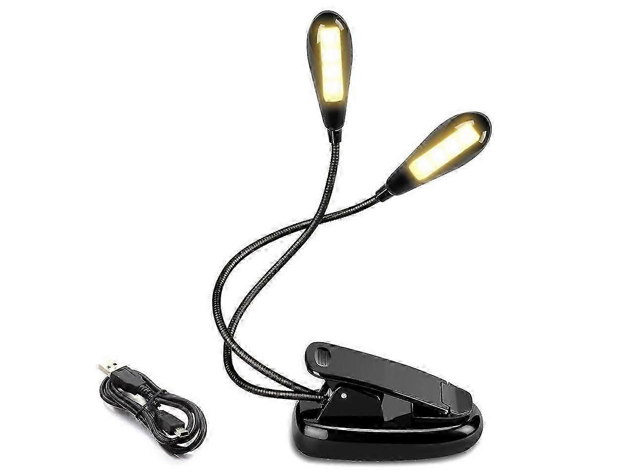 Rechargeable LED Book Light Dimmable Clip On Reading Lamp for Bed Shelves Kindle