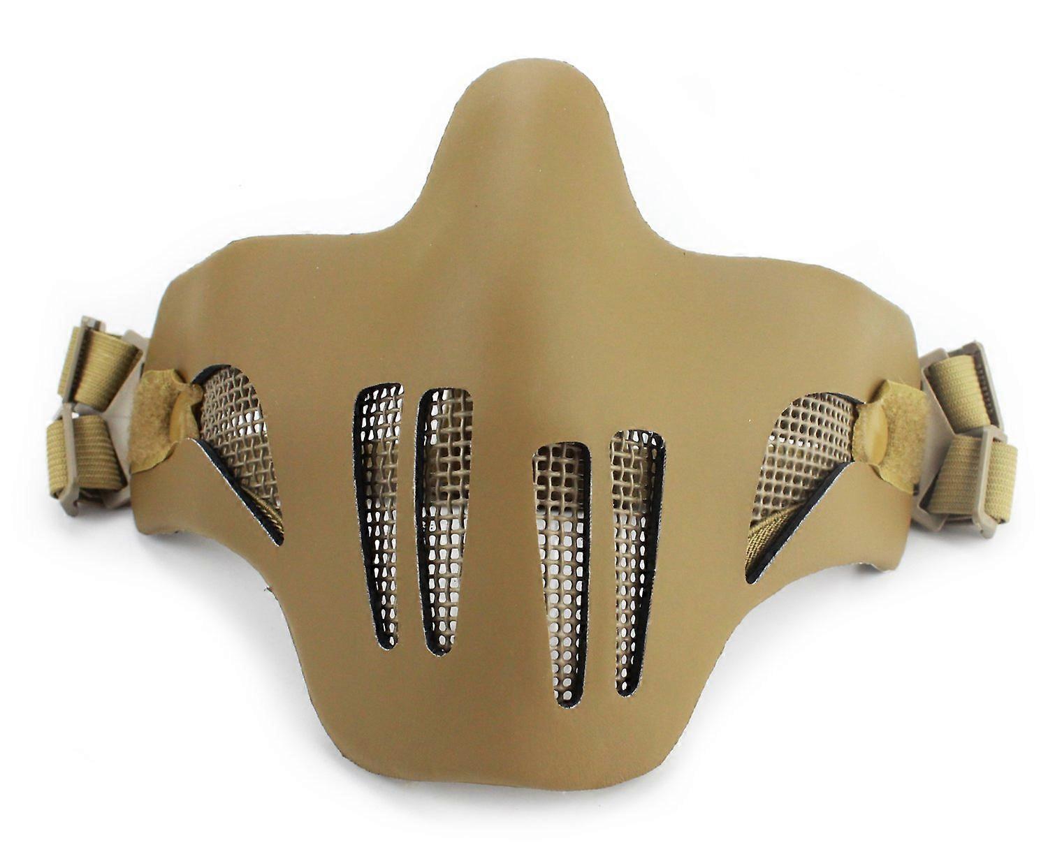 WoSporT Half Face Mesh Mask Lower Face Protection V1 Black Scouts Mask CS Paintball Airsoft Accessories tan