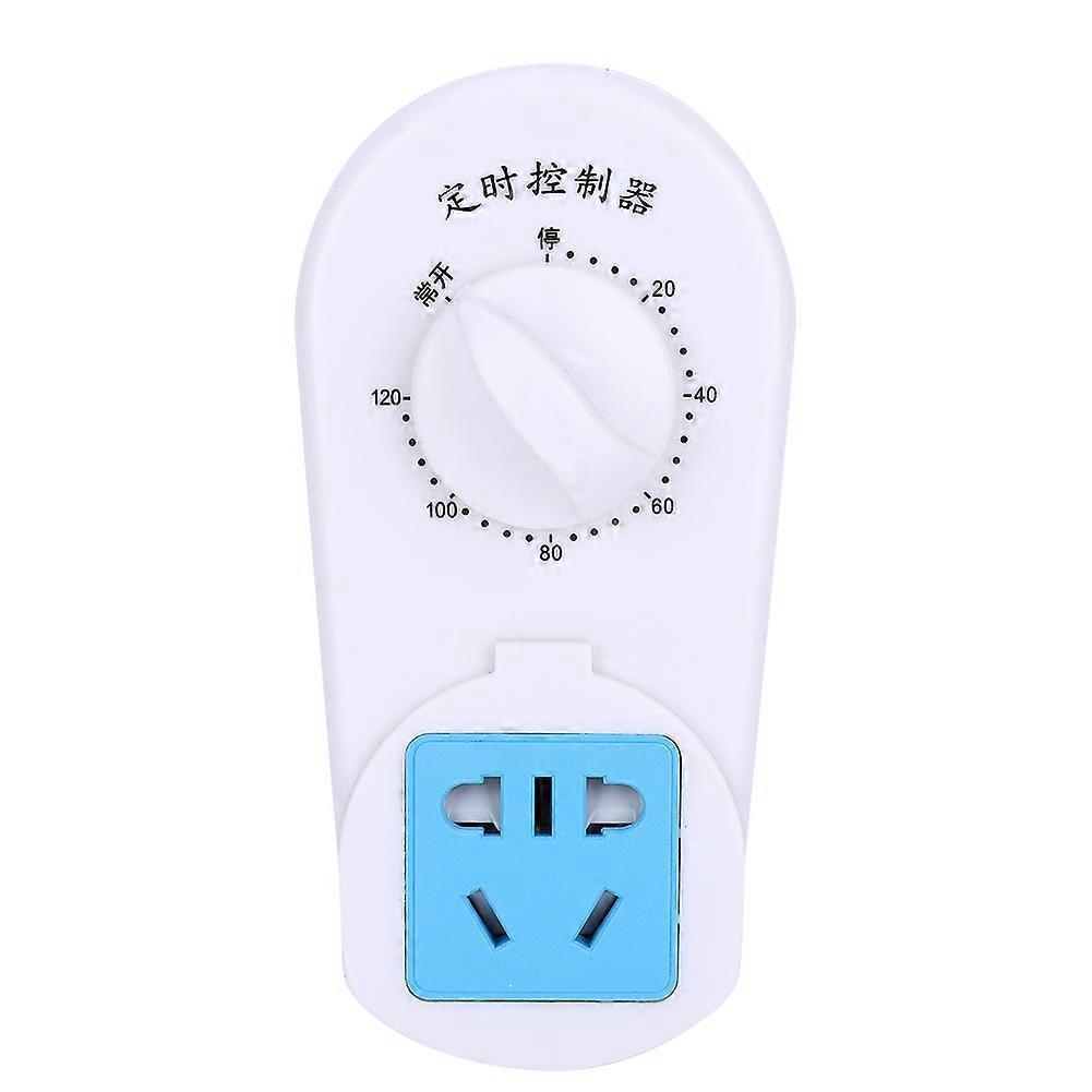 AC 10A Pump Fan Timer Mechanical Time Switch Countdown Control Socket Plastic 120Min