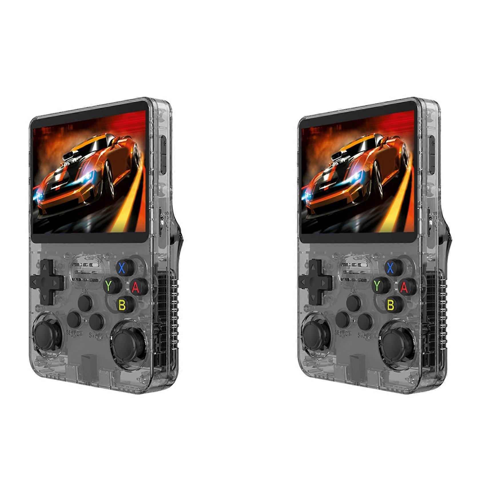 Console de jeux vidéo portable rétro R36S, système Linux, 128 Go de jeu, noir