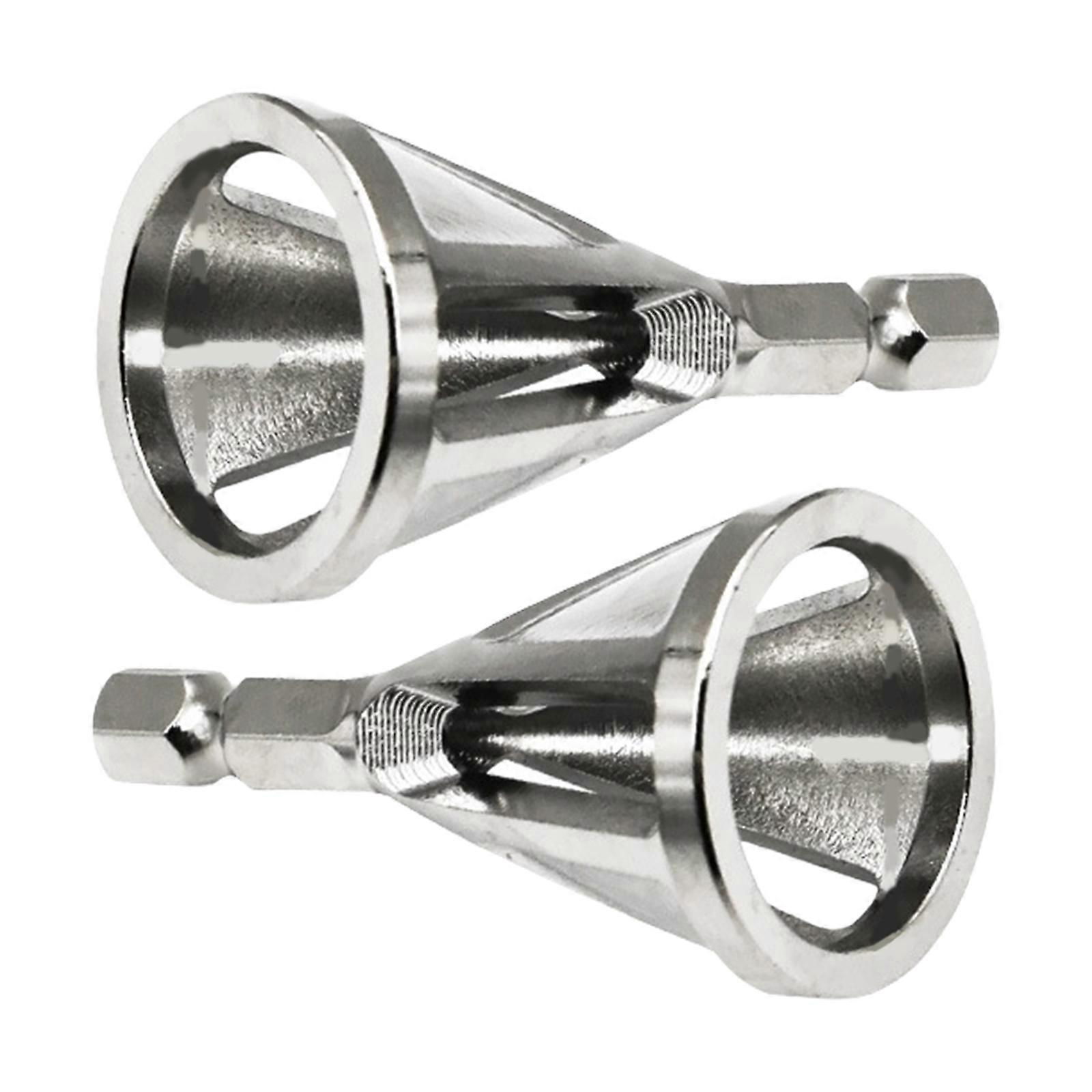 2Pcs External Chamfer Bit Repair Damaged Bolt Remove Burr Tool Practical Metal Layer Shearing Cutter Accessories silver