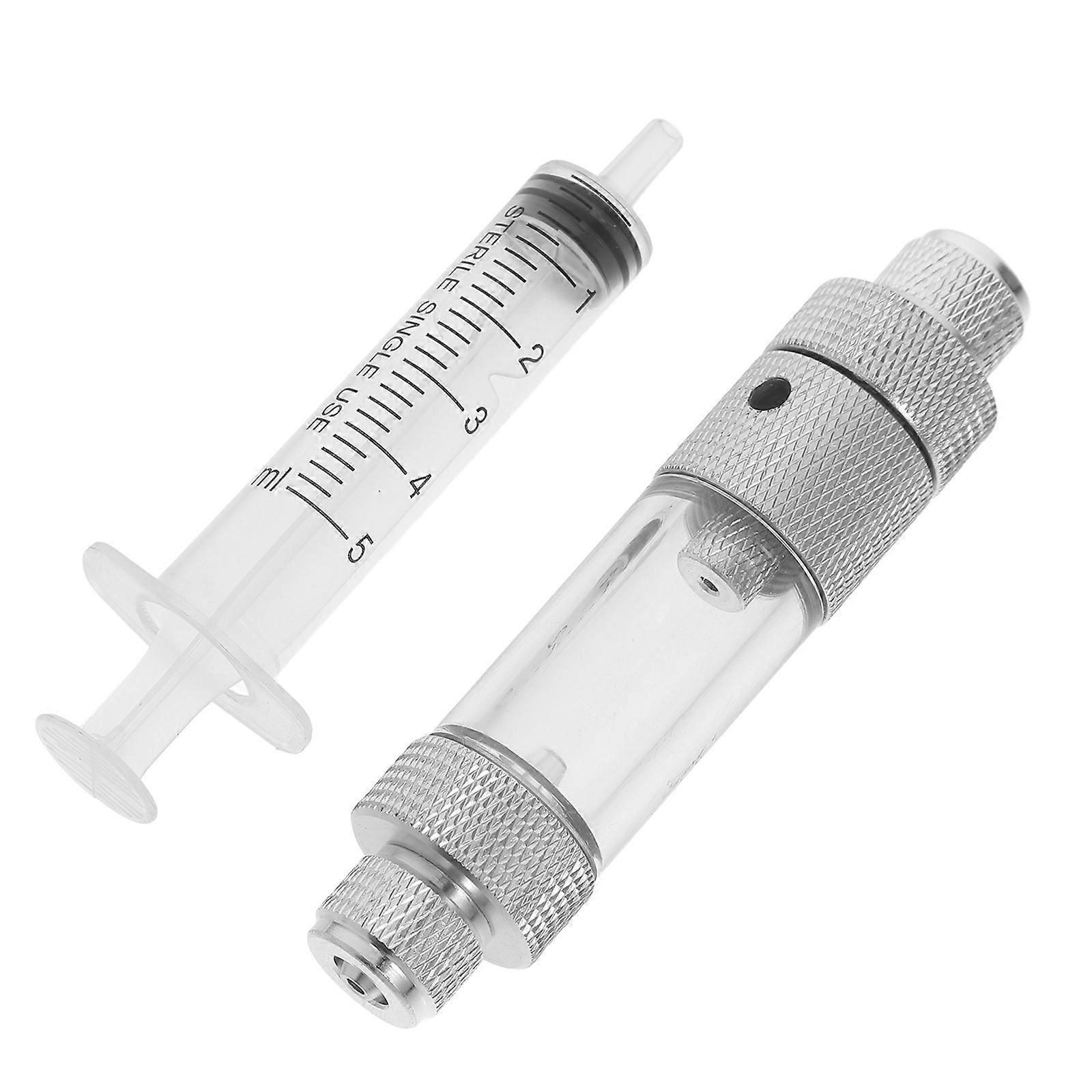 Check Valve Aquarium Aluminum Alloy In-Line Co2 Bubble Counter For Aquatic Plant Growth Silver 9.00X2.00X2.00CM 1Set