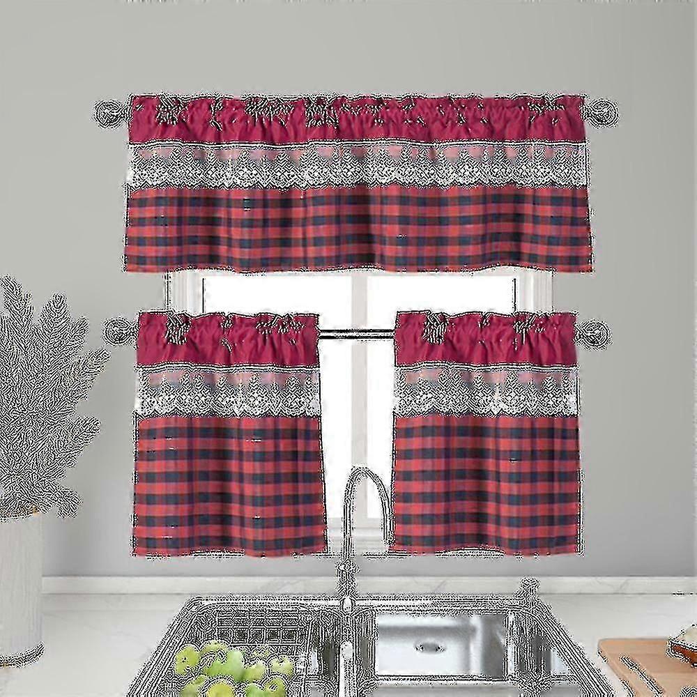 Luxury Cafe Valance Topper Drapes for Elegant Kitchen Window Curtain Decor