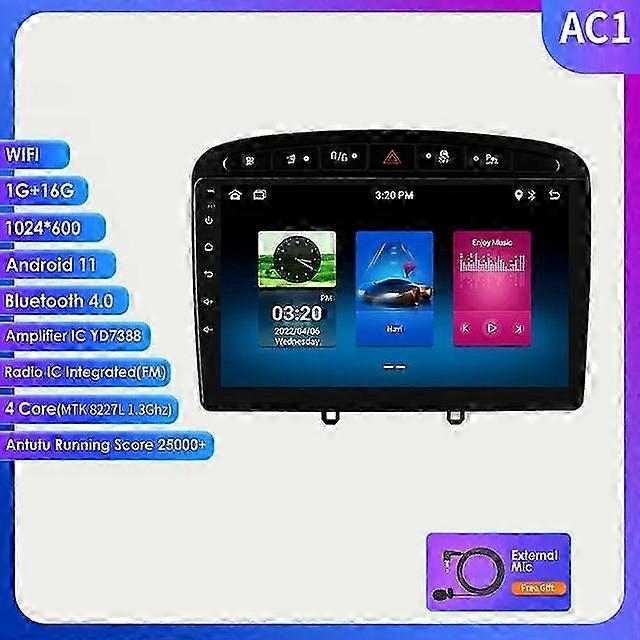 9Inch 2Din Android 12 Car Radio Multimedia Video Player for Suitable Brand 308 308SW 408 2012-2020 Carplay 4G-LTE GPS DSP IPS