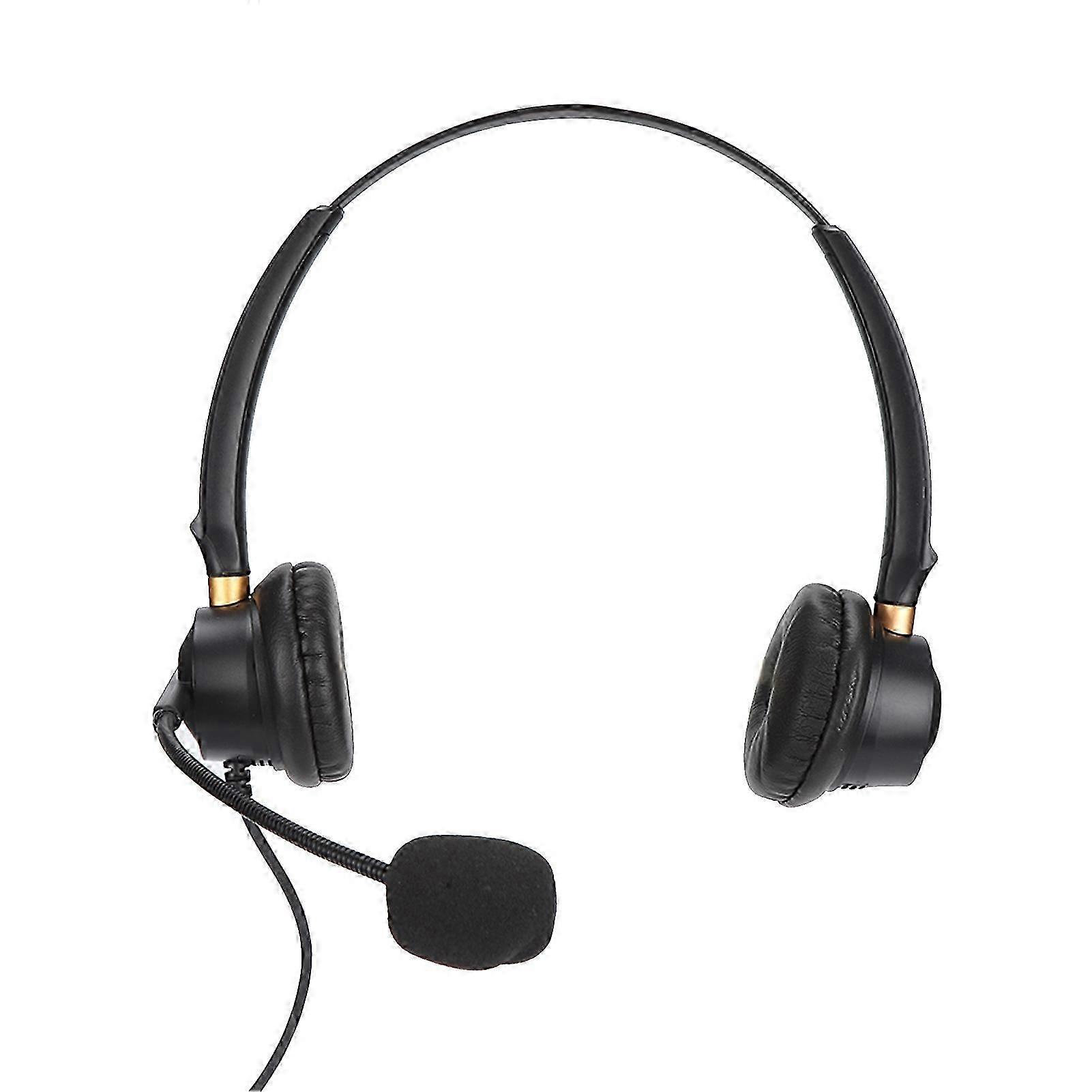 Telephone Headset with Microphone Control Adjustable Call Center Headphone for Business Office Communication