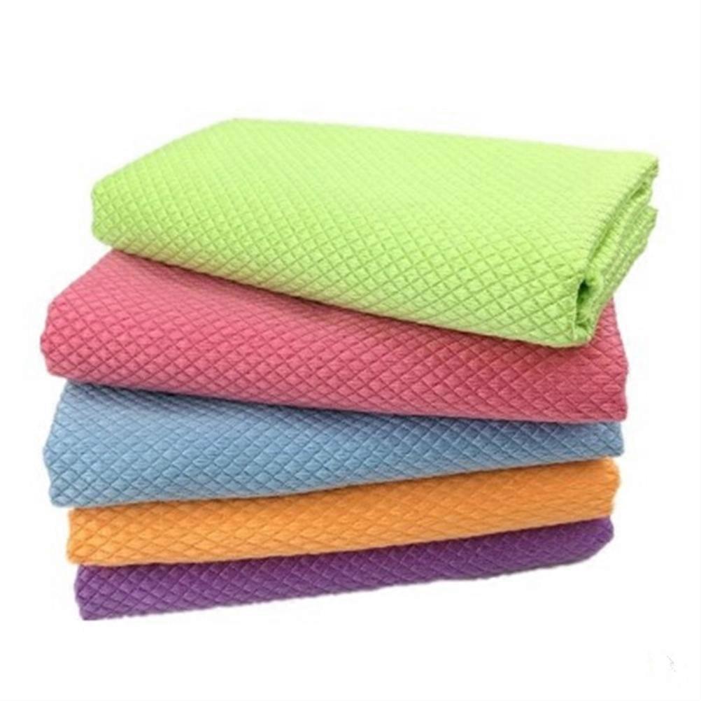 Glass Wiping Rags Cloth Dust Cleaning Towel Water Absorption 5Set Microfiber