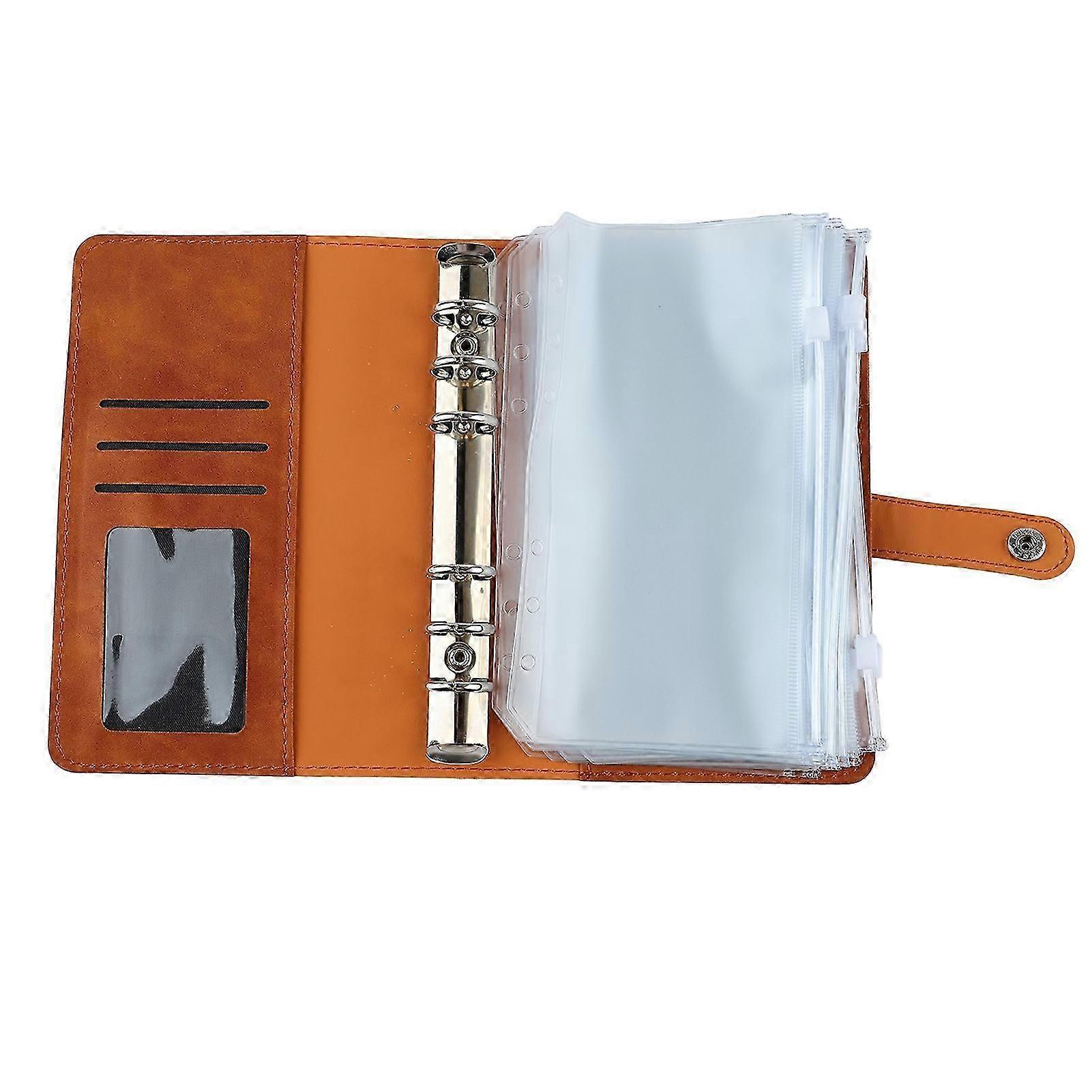 A6 Budget Binder with Multiple Pockets, PU Leather Portfolio