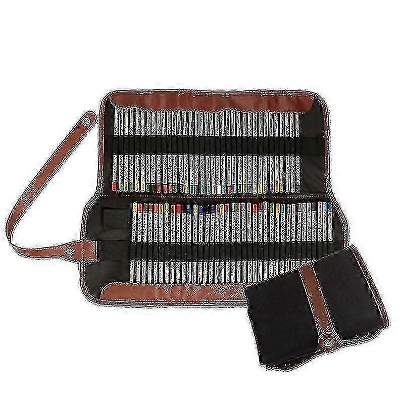 72 Colored Pencils With Roll Up Washable Canvas Bag
