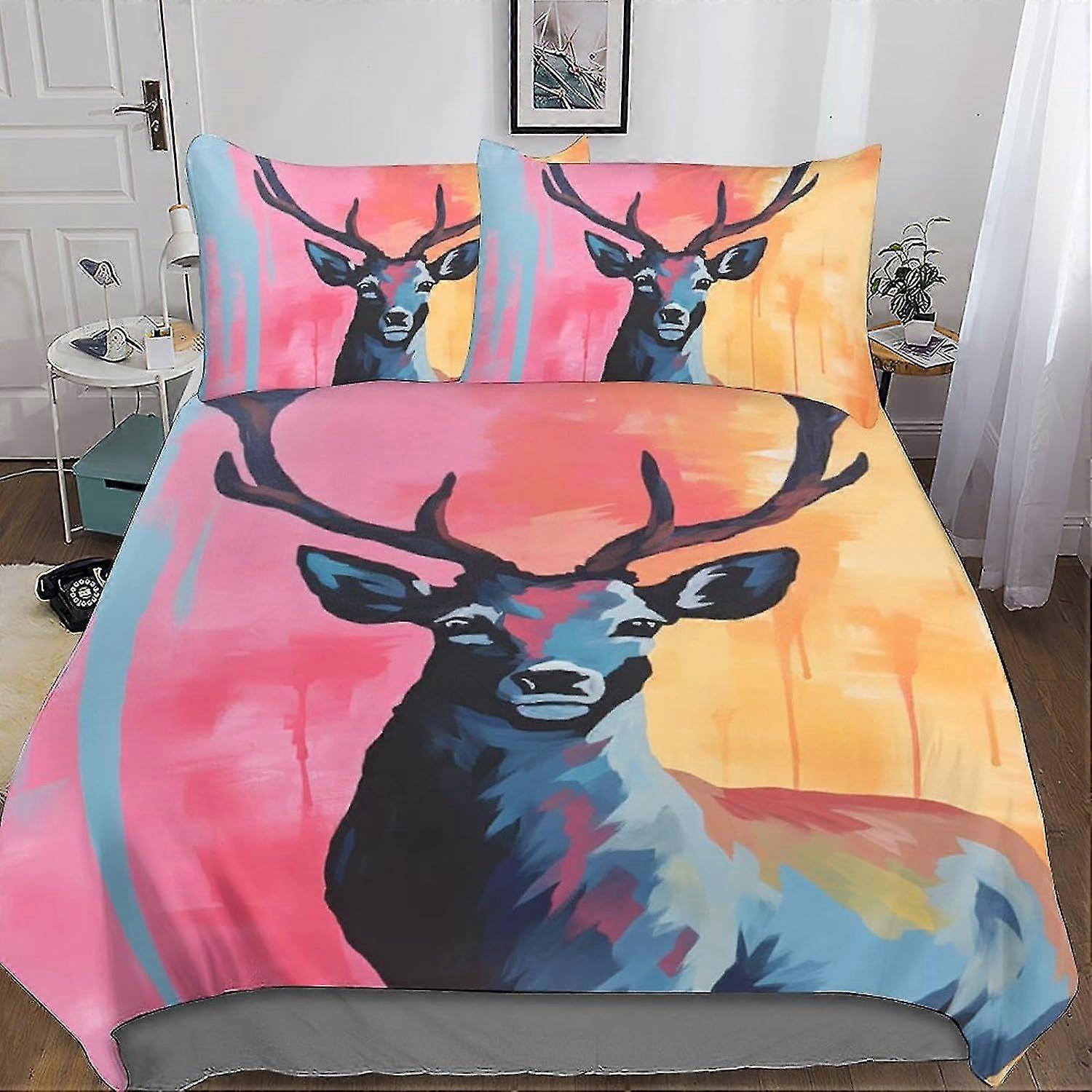 Conjunto de Cama 3D Conjunto de Capa de Edredom Microfibra Macia Animais Selvagens Capa de Colcha com Fronhas, Capa de Edredom Conjunto de 3 Peças Adequado para Certos B