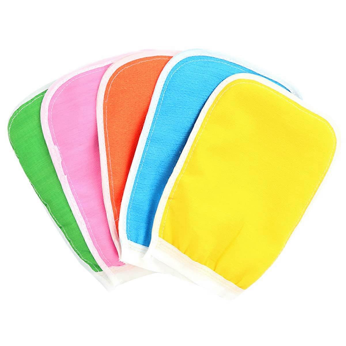 Exfoliating Body Scrub Gloves - 10 Pack Gentle Peeling Mitts for Sensitive Skin Care in Random Colors