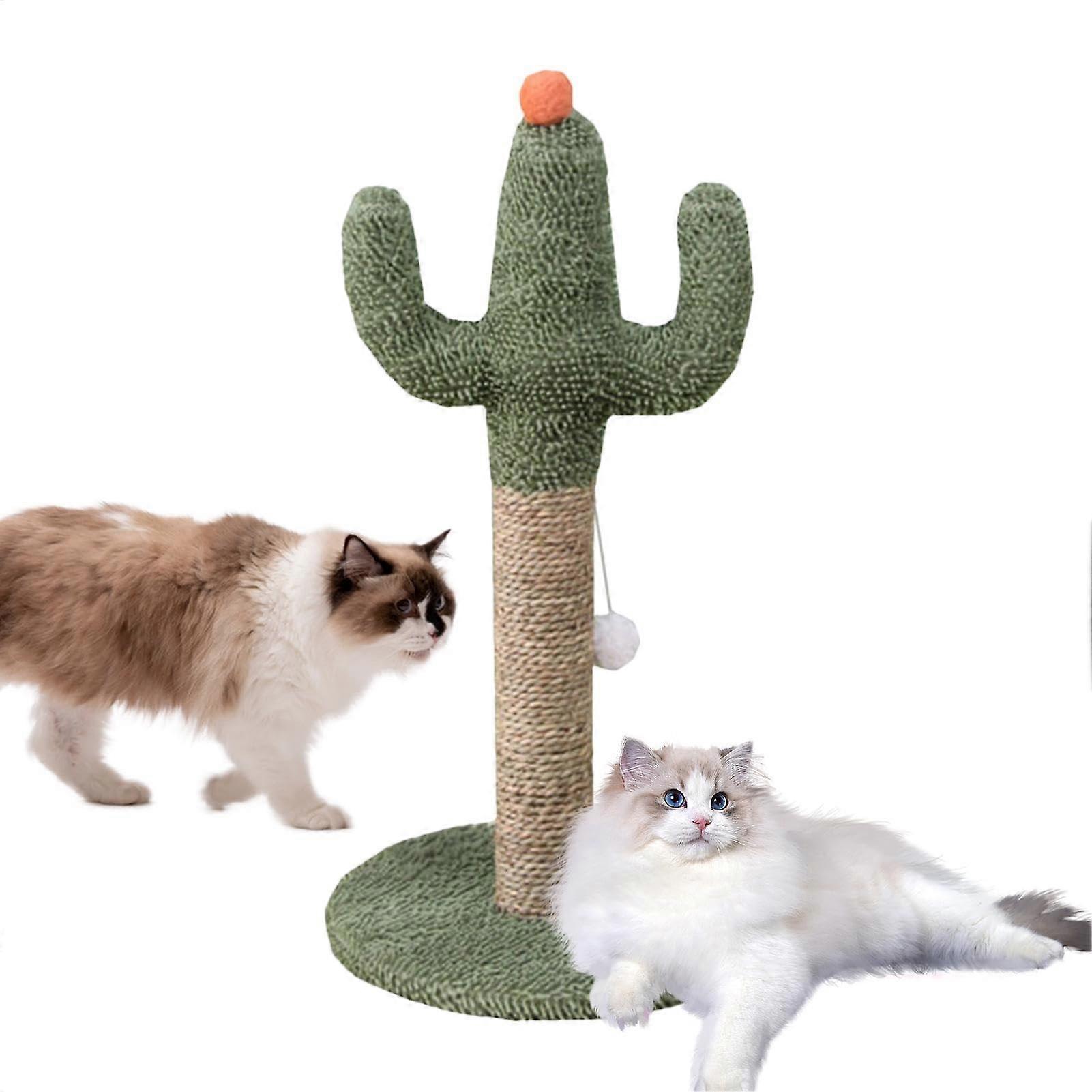 Cat Scratcher Tree with Green Sisal Post, Interactive Ball, Sturdy Design for Small Kittens, Nail Sharpener Included
