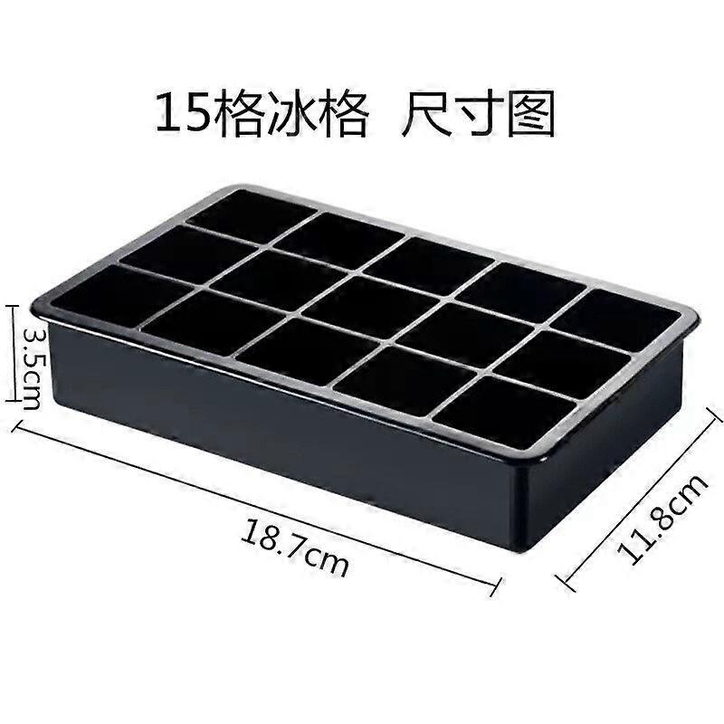 Ice Mold Without Lid - Cube - 15 Pack Black