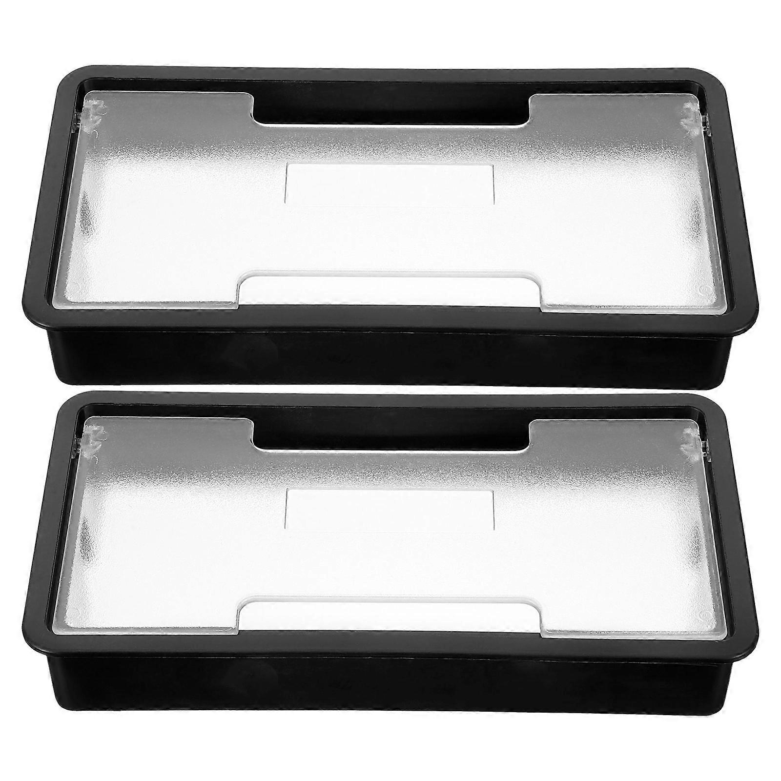 Cable Grommet For Computer Desk Table Cable Management Furniture Elegant Plastic 6.5×3.3×1.1in 2Pcs