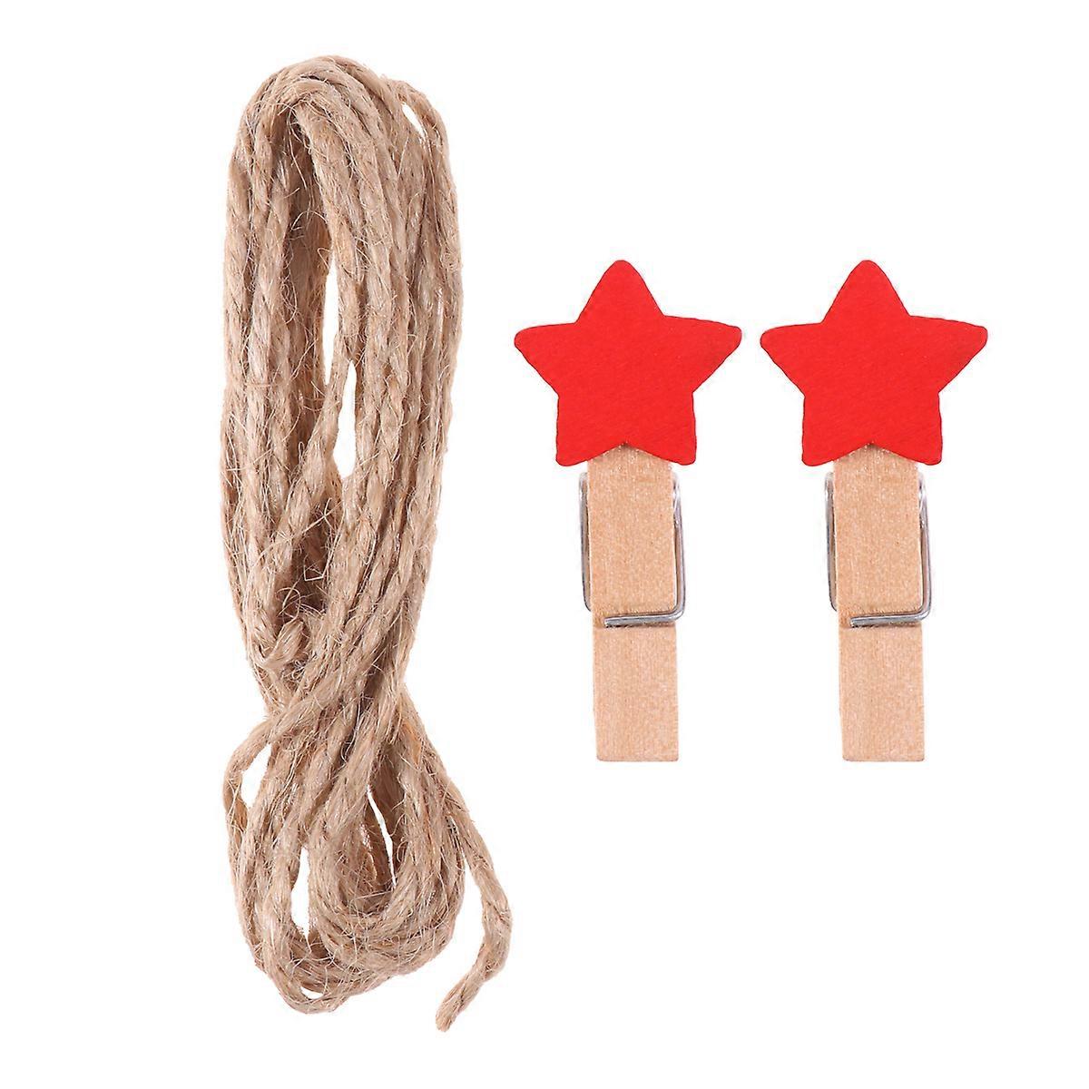 Mini Clips Crafts Star Shape Clip Red For Hanging Photo Collage Paper Clip 100Pcs
