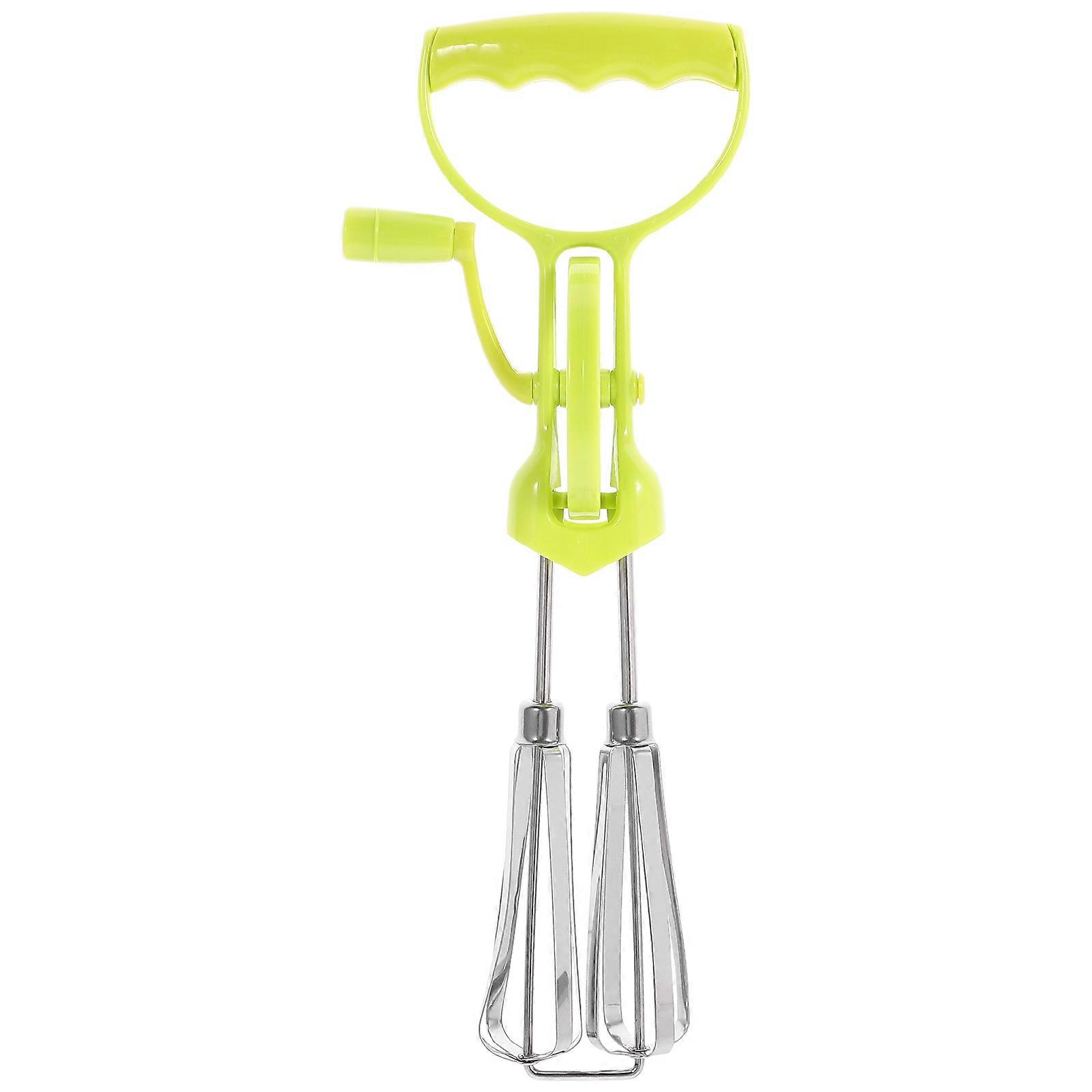 Hand Crank Egg Mixer, 2pcs Multi Function Manual Egg Beater for Baking, Kitchen & Sauce Mixing – Comfortable Grip, Labor Saving Design for Home Use