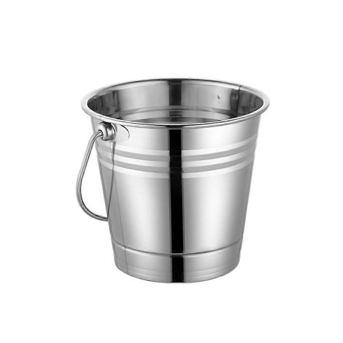 Beach Iron Cube Bucket 3.0 L Stainless Steel Champagne Ice Cube Container Bucket For Pool, Beach, Bar, Parties